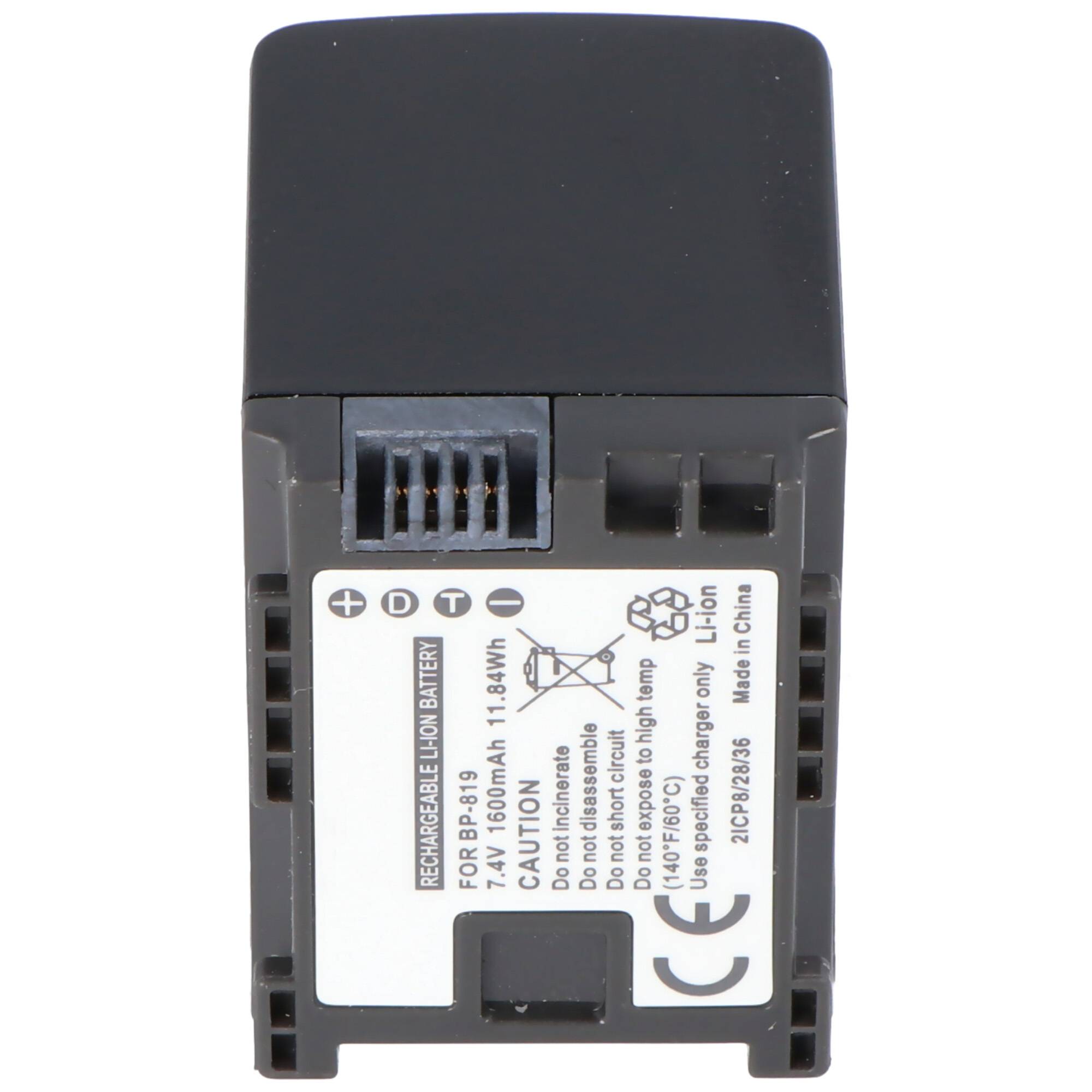 AccuCell Akku passend für Canon BP-819 Akku neueste Software