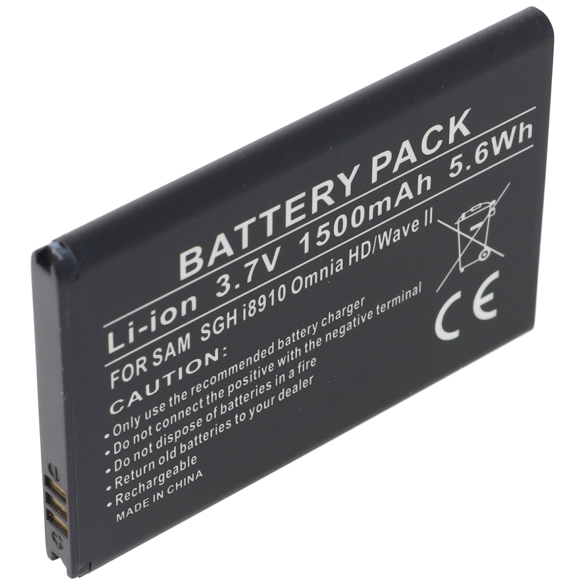 AccuCell Akku passend für Samsung SGH-i8910, EB504465VUCSTD, Samsung GT-I6410HKAVD2