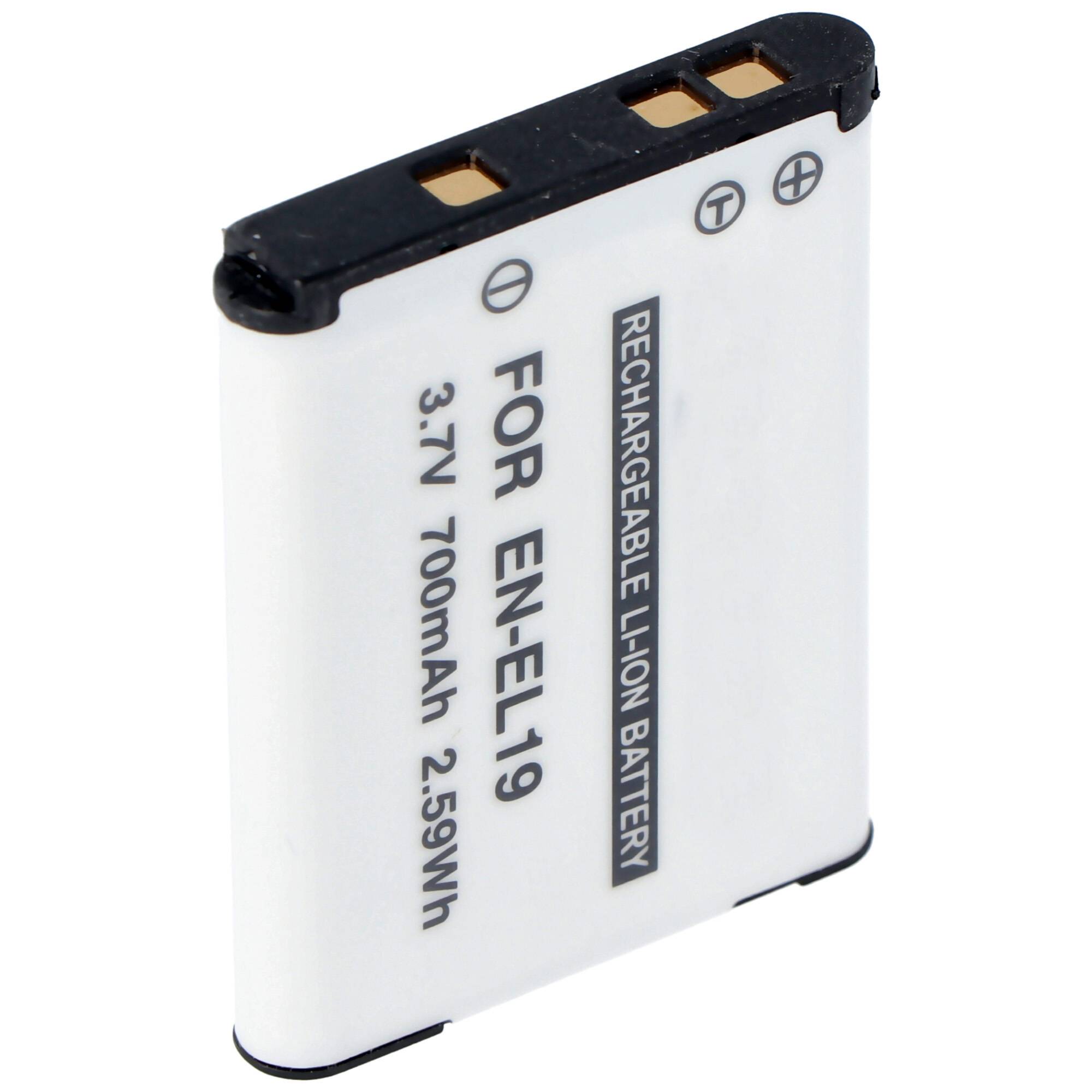 AccuCell Akku passend für EN-EL19, COOLPIX S2500, S3100, S4100