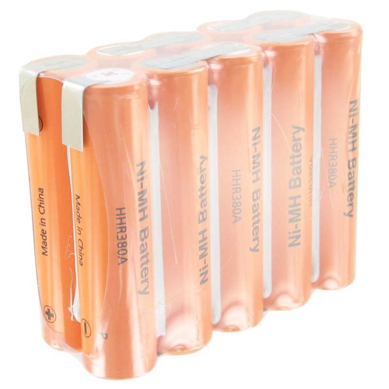 10/HHR380A 12 Volt Akkupack aus 10x Panasonic HHR-380A Akkus 1,2 Volt