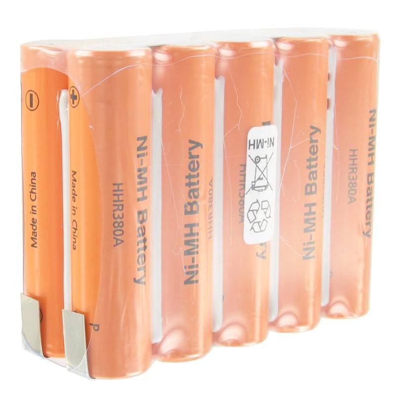 10/HHR380A 12 Volt Akkupack aus 10x Panasonic HHR-380A Akkus 1,2 Volt