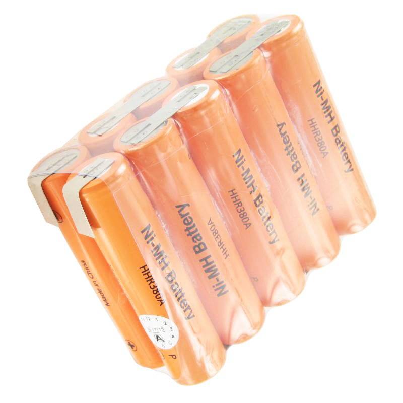 10/HHR380A 12 Volt Akkupack aus 10x Panasonic HHR-380A Akkus 1,2 Volt
