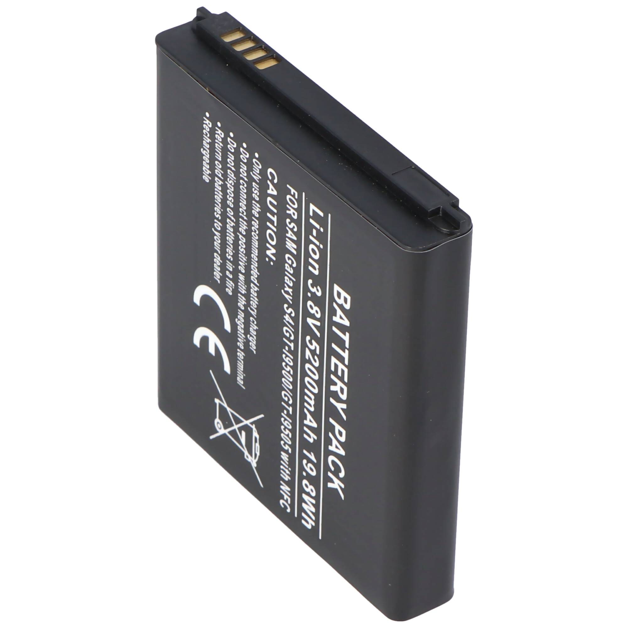 Samsung Galaxy S4 Hochleistungs-Akku mit 5200mAh NFC und Zusatzdeckel