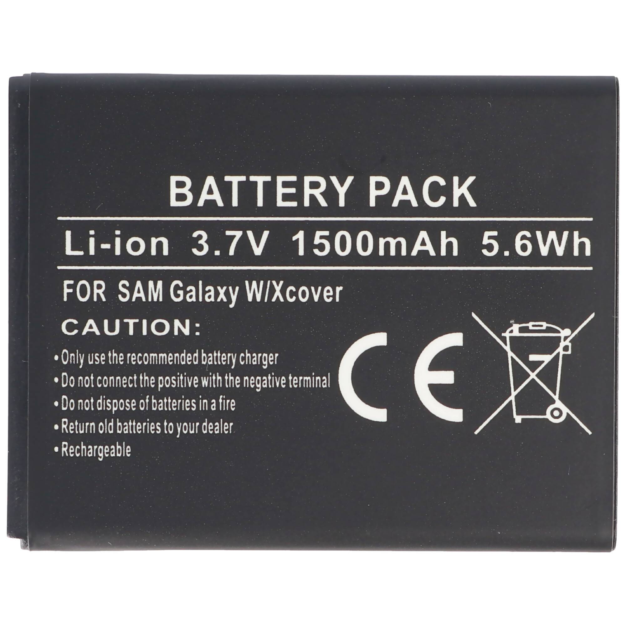 AccuCell Akku passend für Samsung Galaxy W, Samsung Galaxy S WiFi 3.6, Samsung Galaxy Xcover, Omnia W, Wave 3, Samsung G