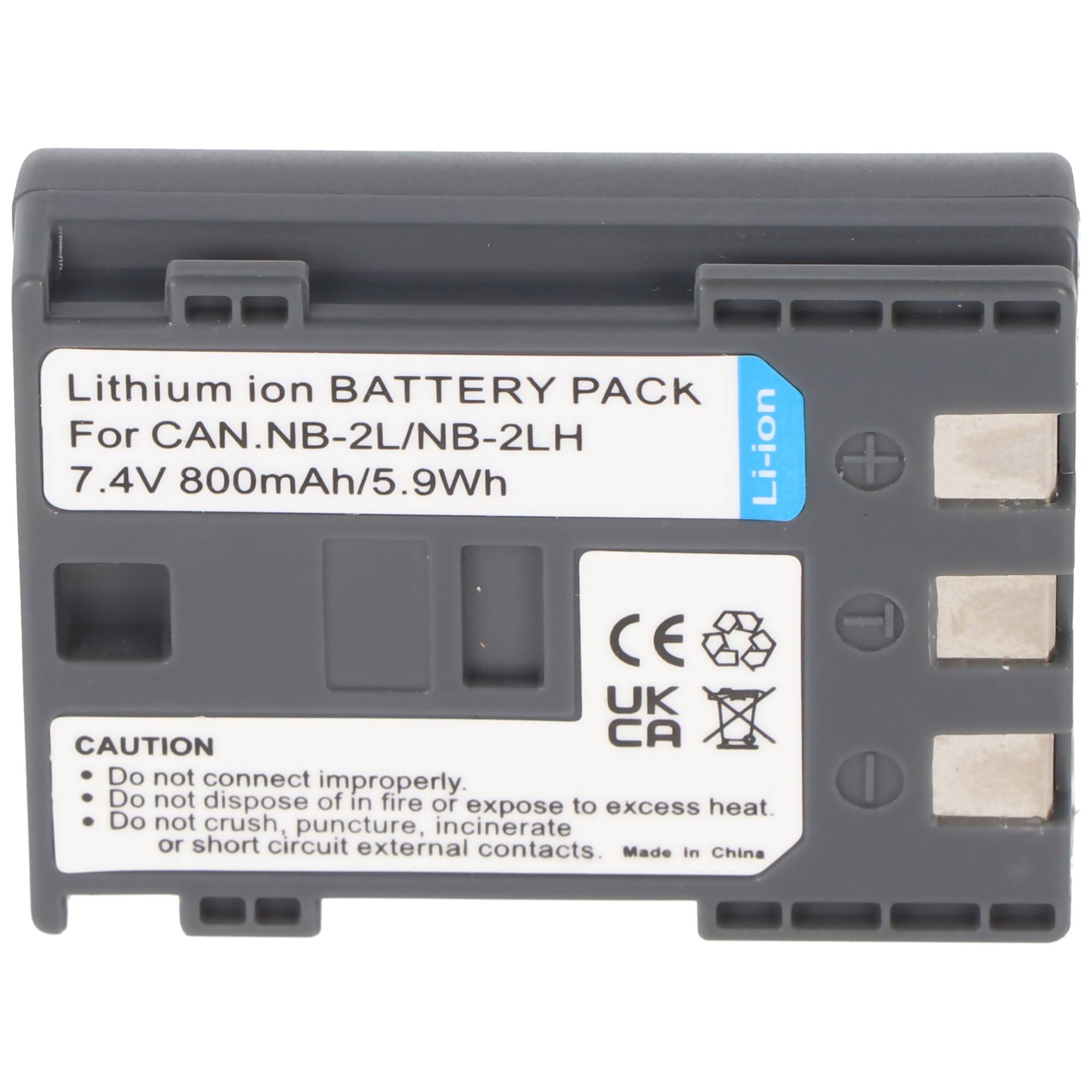 Akku passend für Canon NB-2LH, NB-2L Li-Ion max. 750mAh