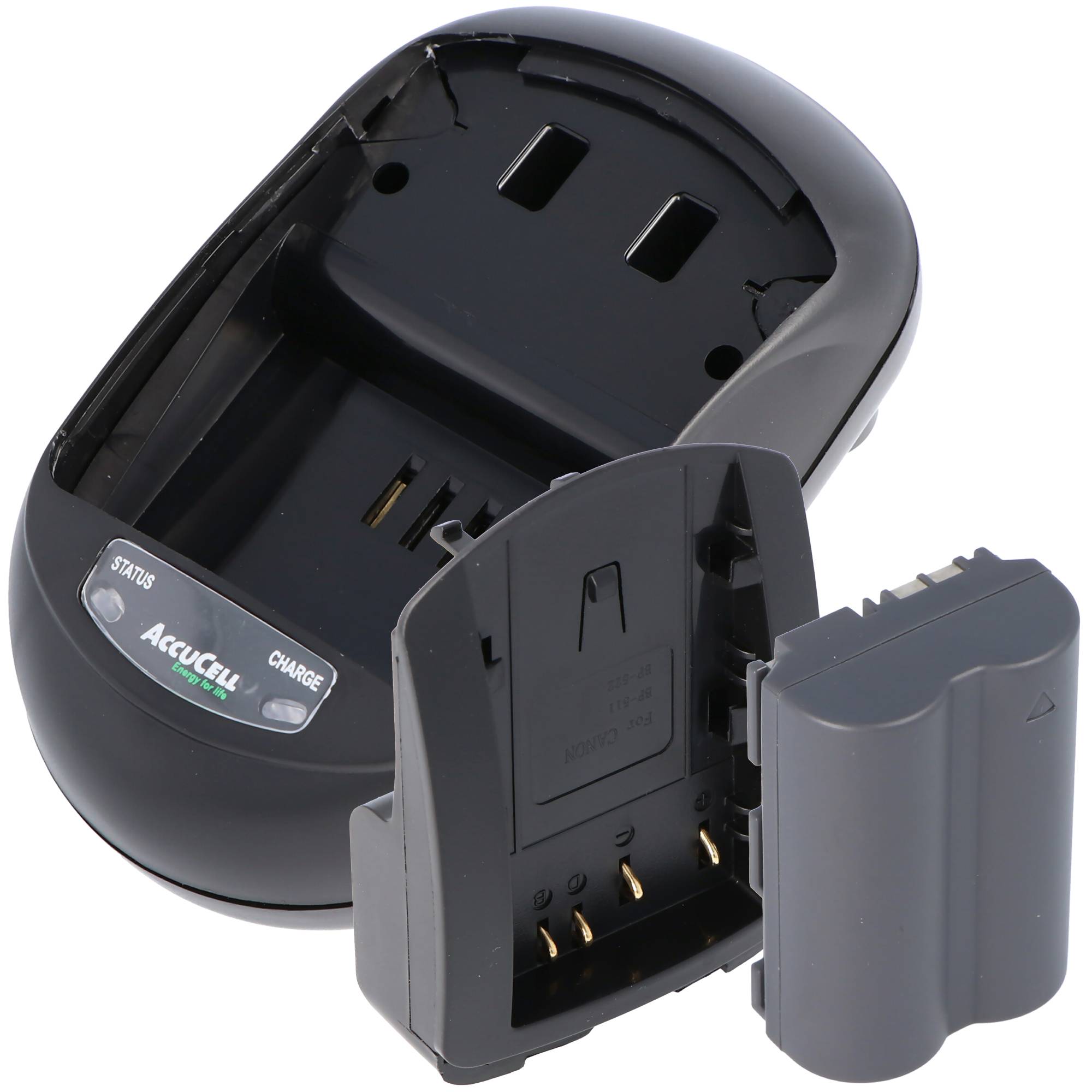AccuCell Set Ladegerät und Akku passend für Canon BP-511, BP-508