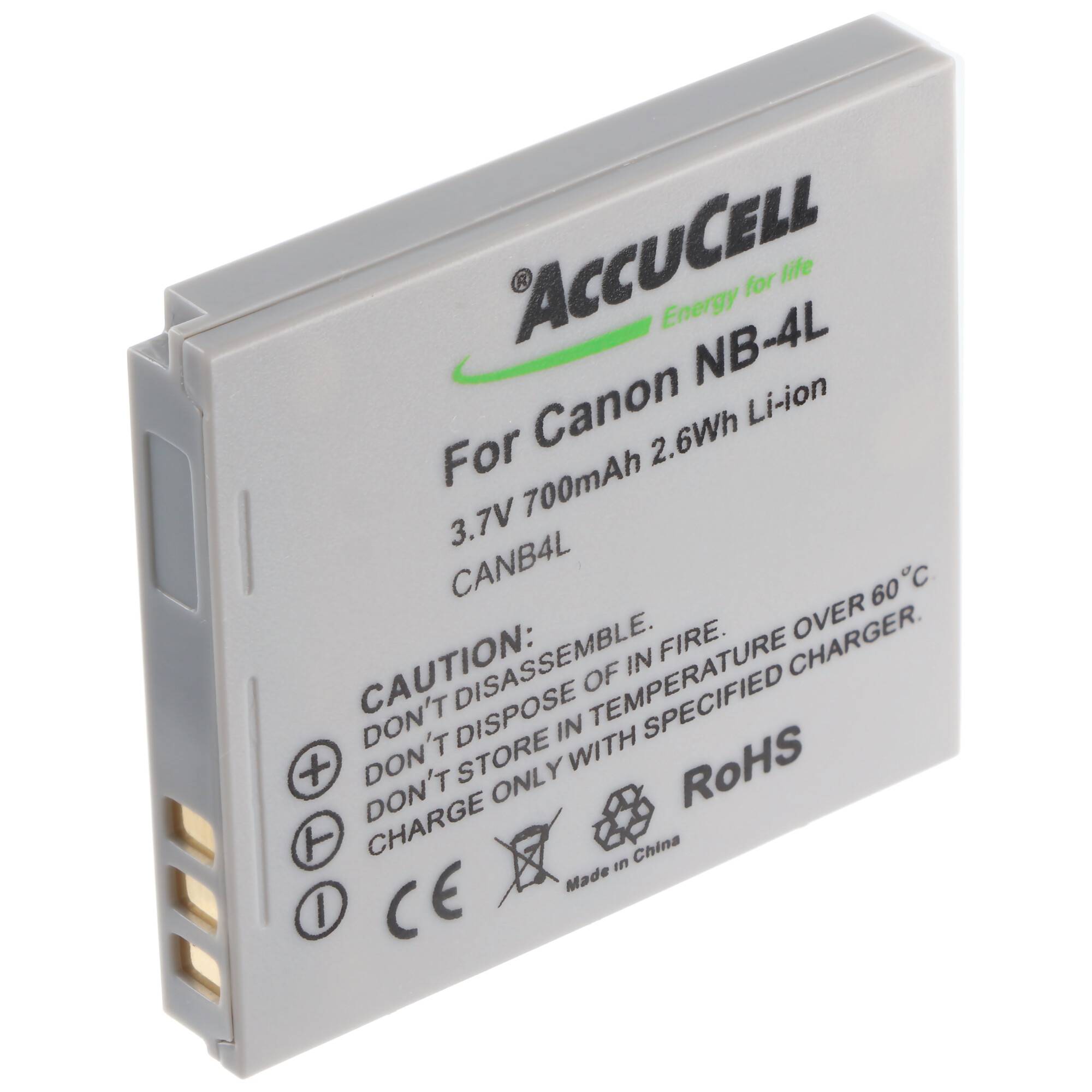 AccuCell Akku passend für Canon NB-4L Akku