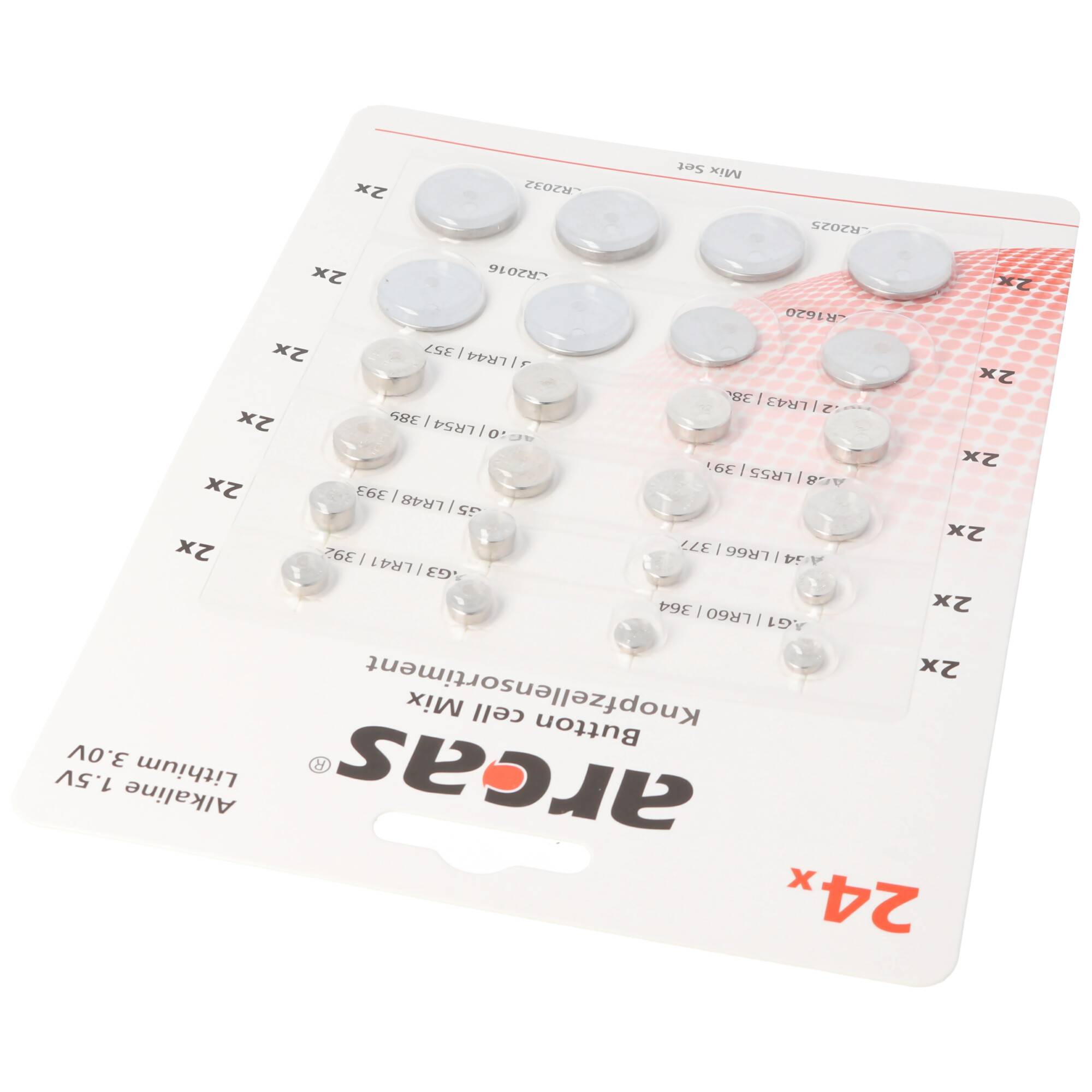 24 Alkaline und Lithium Knopfzellen Batterien sortiert im Set