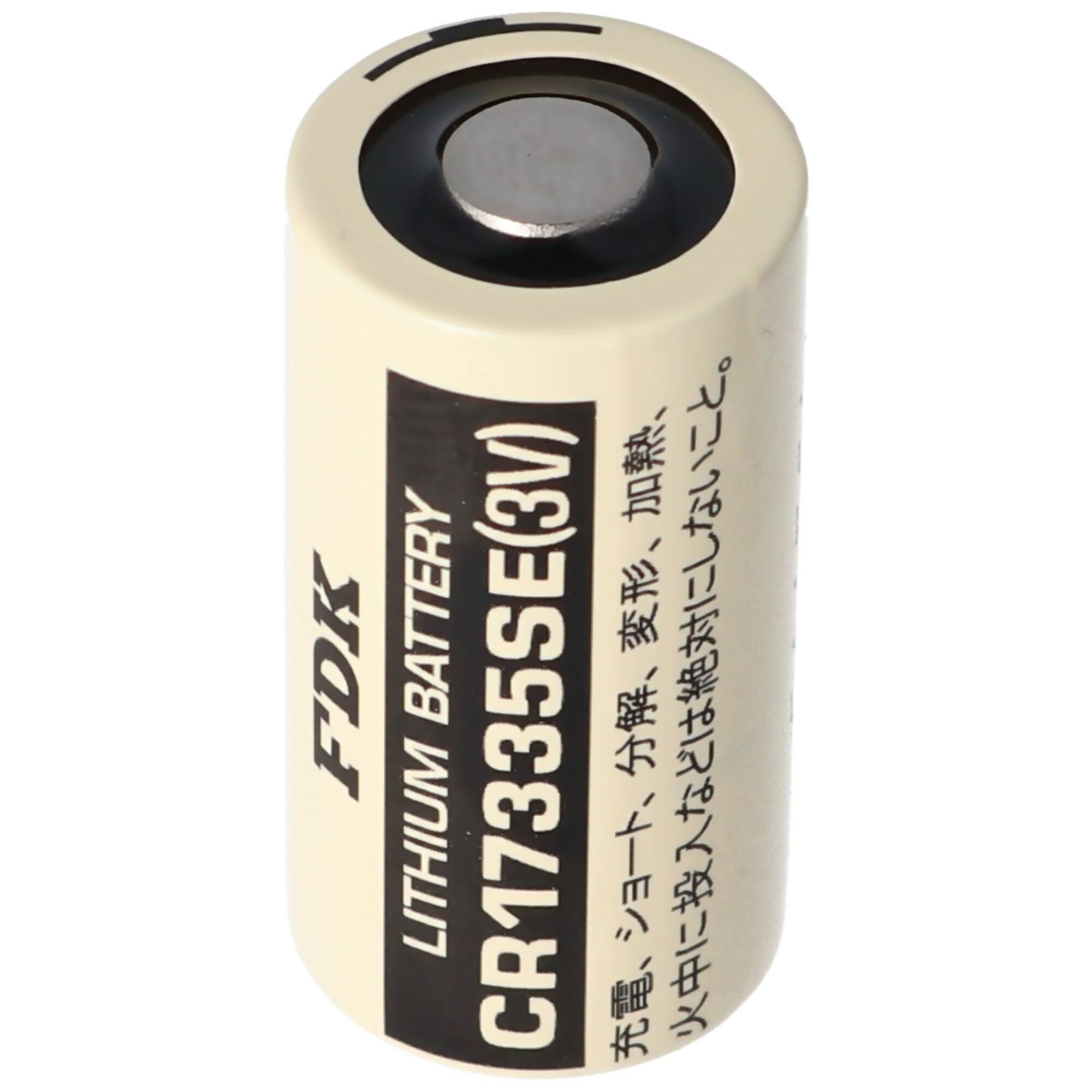 Einzelne 3V-Lithiumbatterie mit der Bezeichnung „CR17335SE(3V)