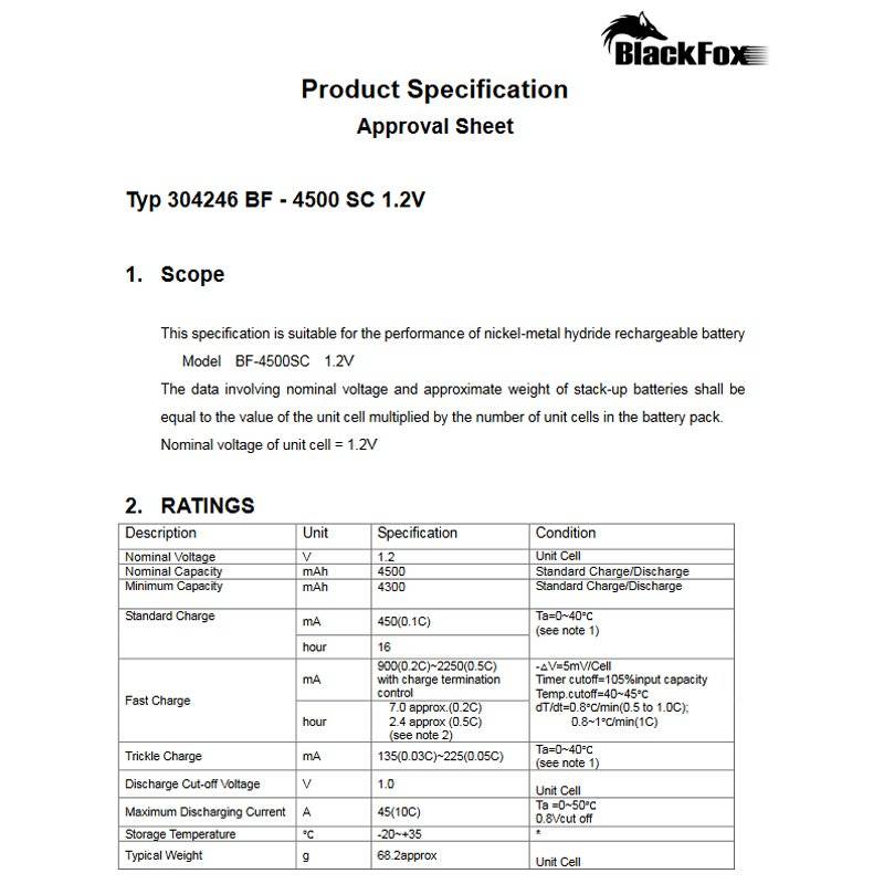 XCell 4500mAh Sub-C NiMH Akku ohne Lötfahne