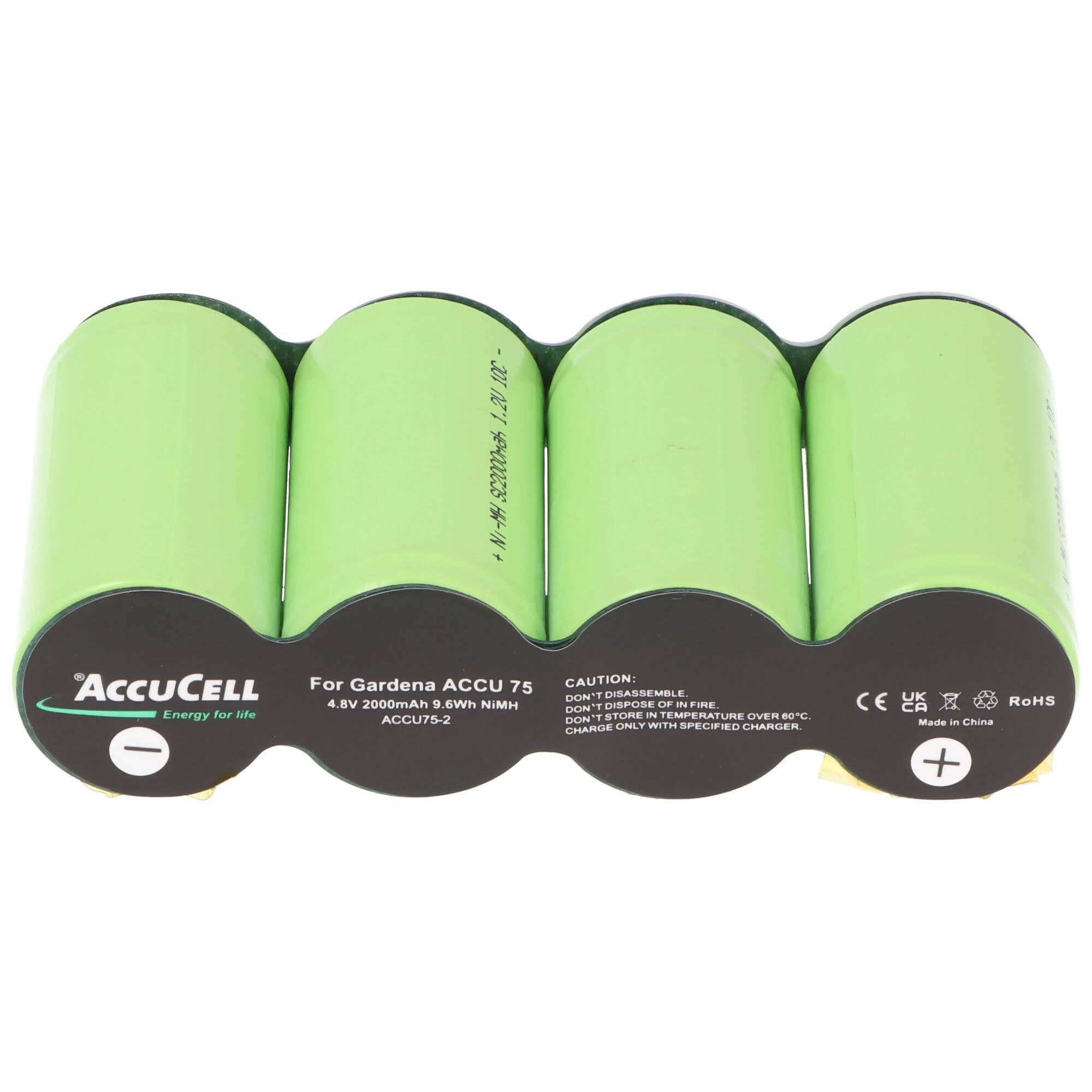 Accu75 Akku passend für Gardena ACCU 75 mit Faston 2,8 und 4,8mm