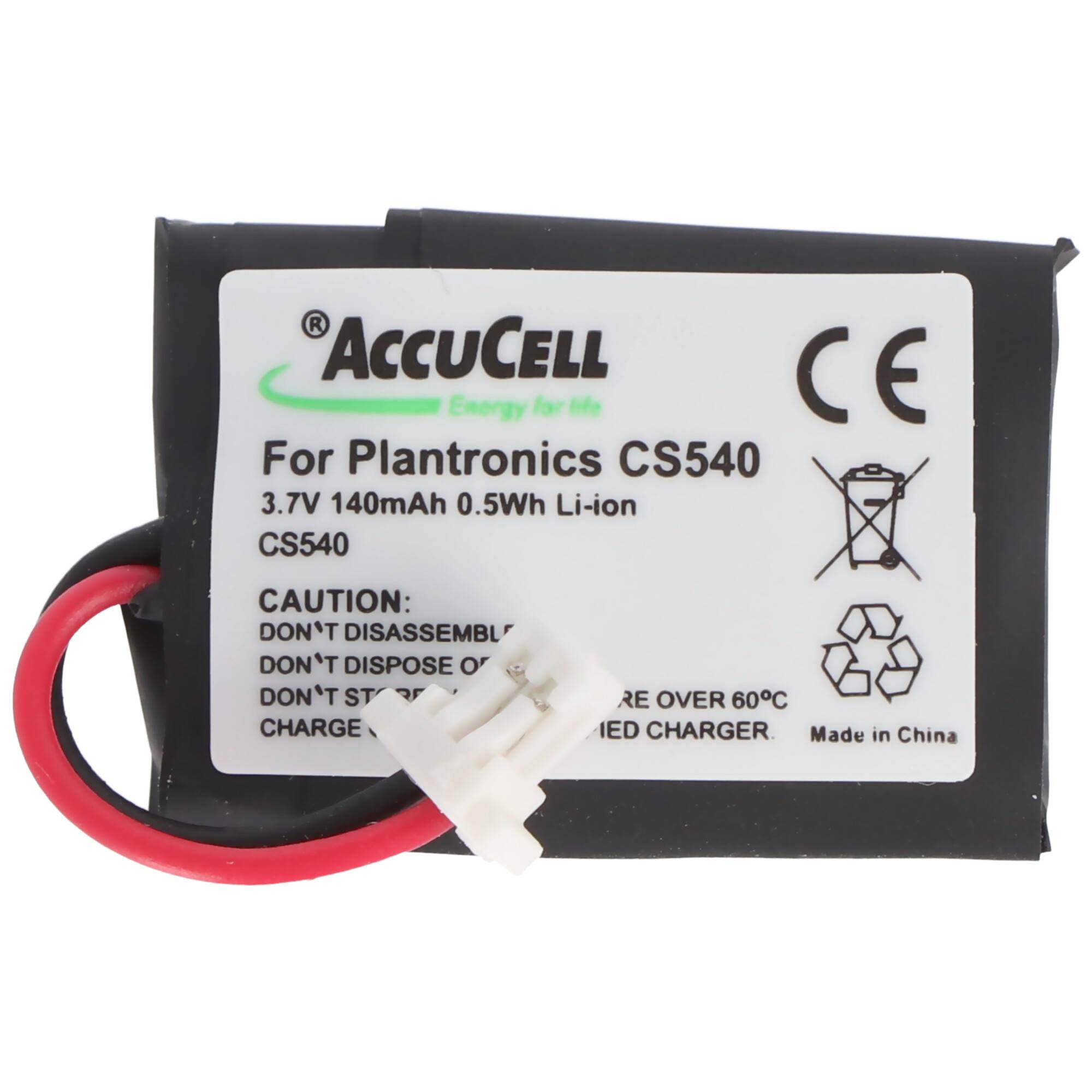 Plantronics CS540, CS540A Nachbau Akku für Plantronics 84479-01 und 86180-01, C054A mit 2-poligem Stecker