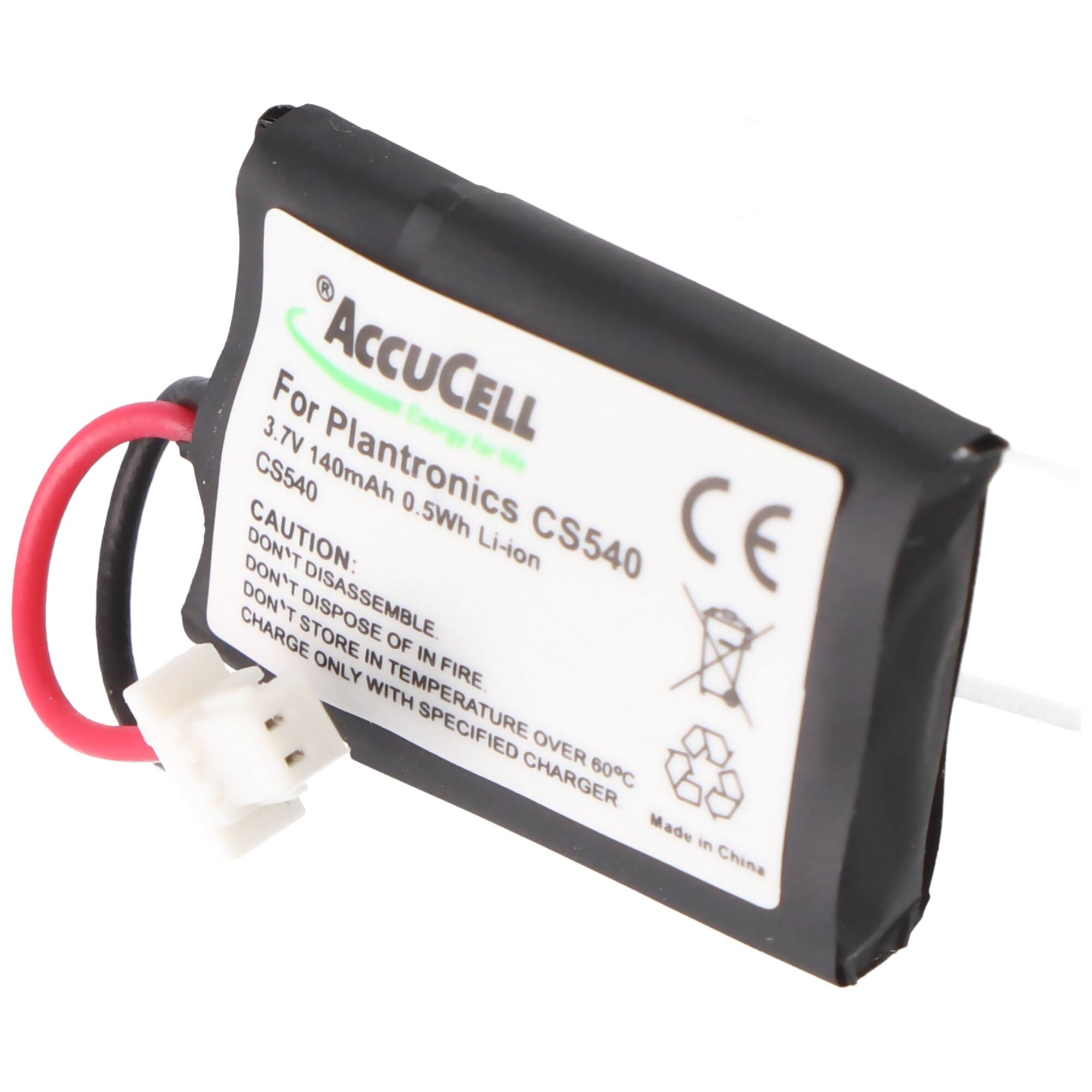Plantronics CS540, CS540A Nachbau Akku für Plantronics 84479-01 und 86180-01, C054A mit 2-poligem Stecker