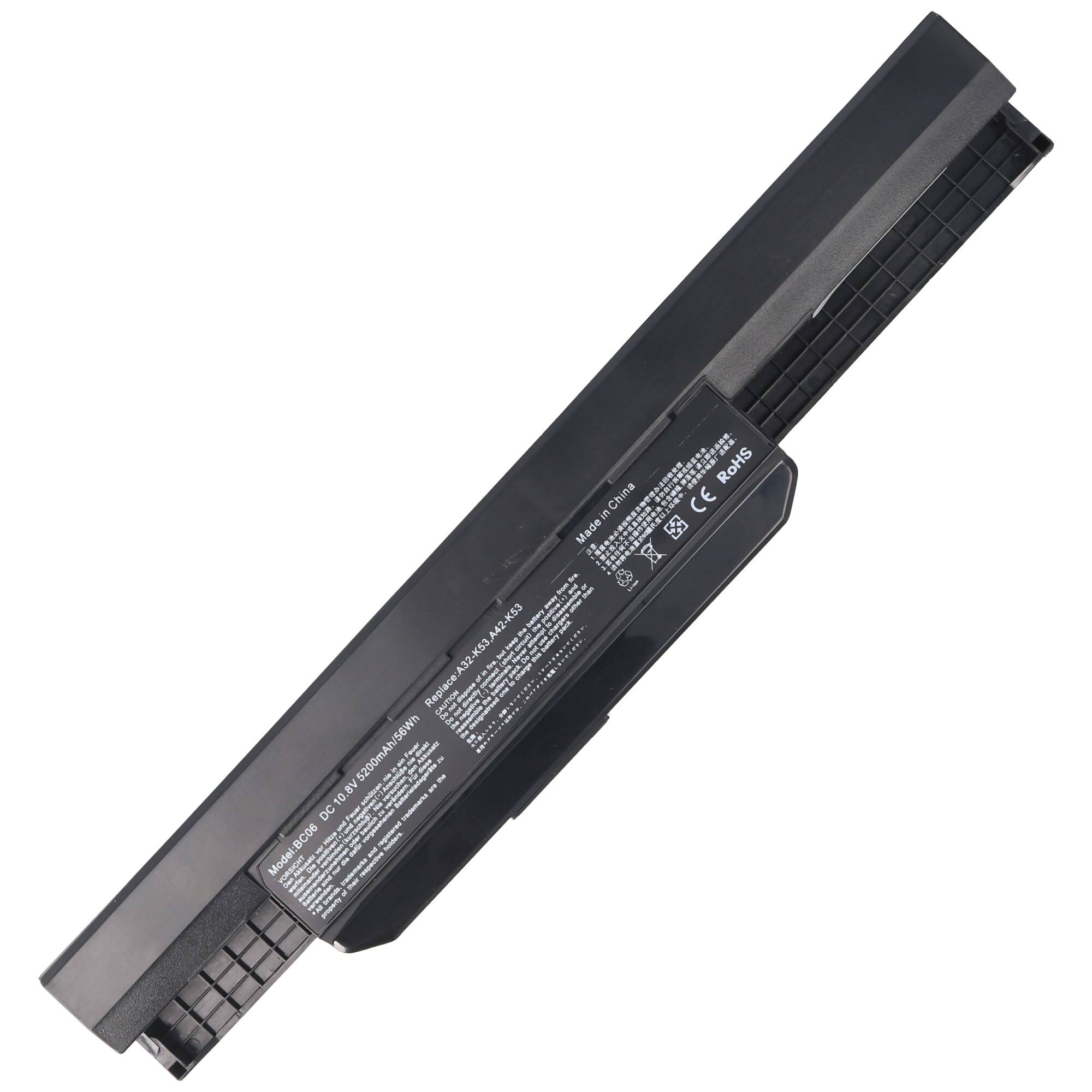 Akku für Asus K53U, A32-K53 Akku 5200mAh 57,7 Wh, 11,1Volt