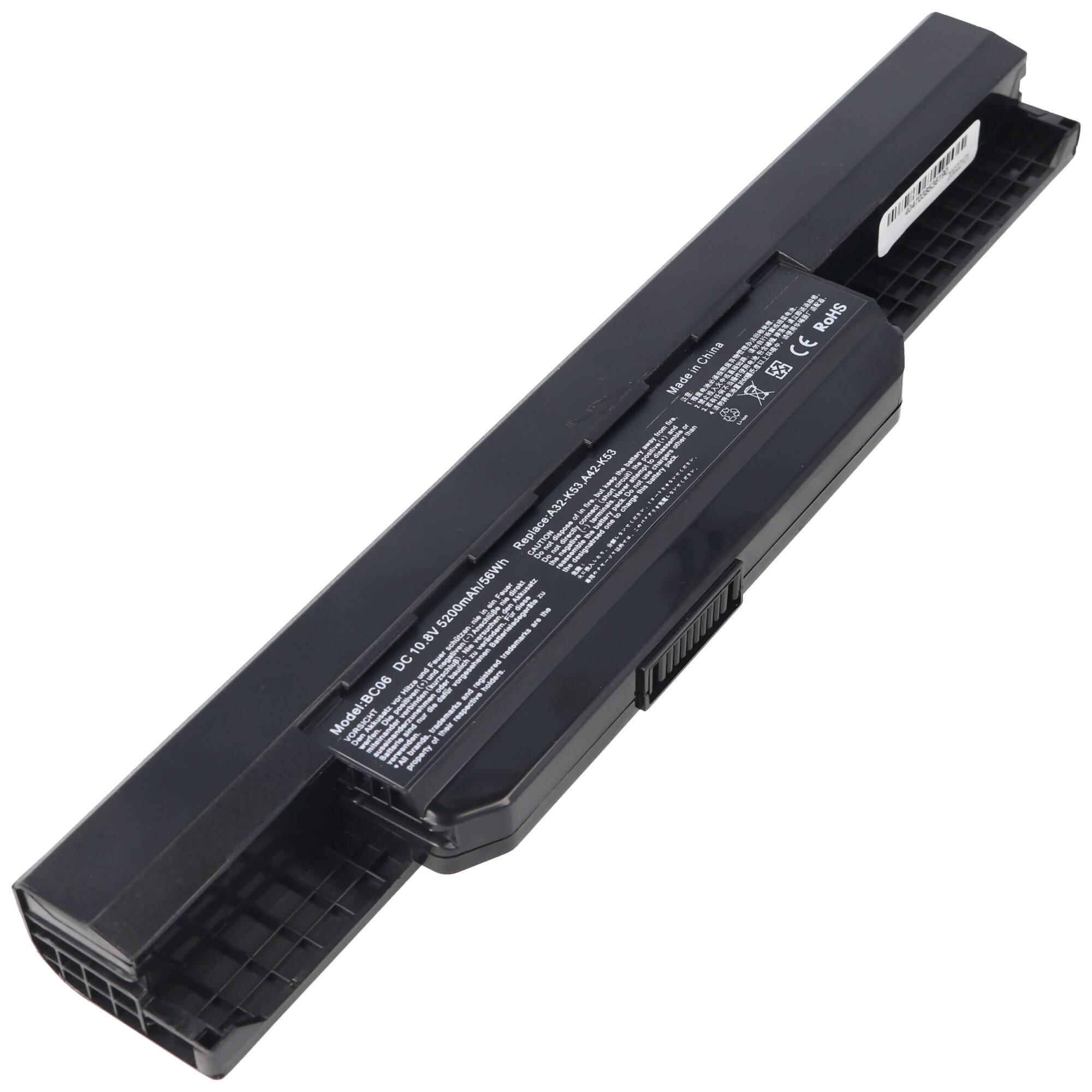 Akku für Asus K53U, A32-K53 Akku 5200mAh 57,7 Wh, 11,1Volt
