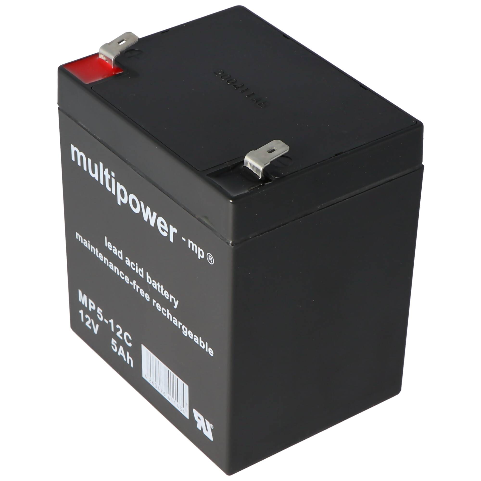 MP5-12C Multipower Blei-Akku 12 Volt 5Ah Zyklenfest mit Faston 6,3mm