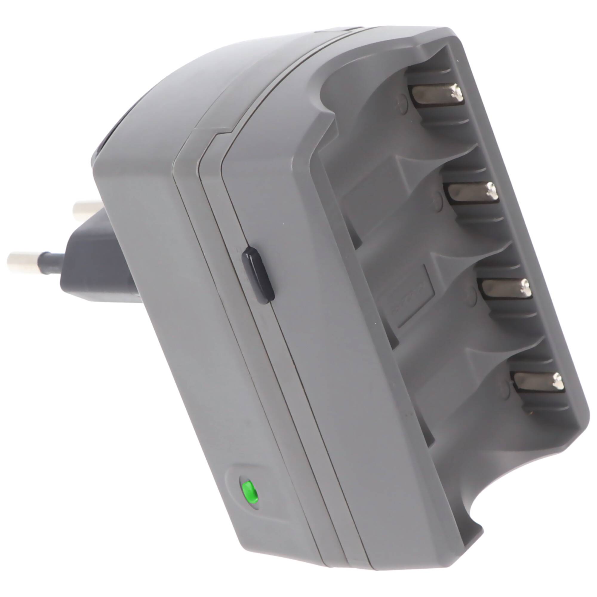 CR123 Ladegerät inklusive 4x CR123A Li-Ion Akkus, vierfach Ladegerät CR123 (nicht geeignet für Überwachungskamera)