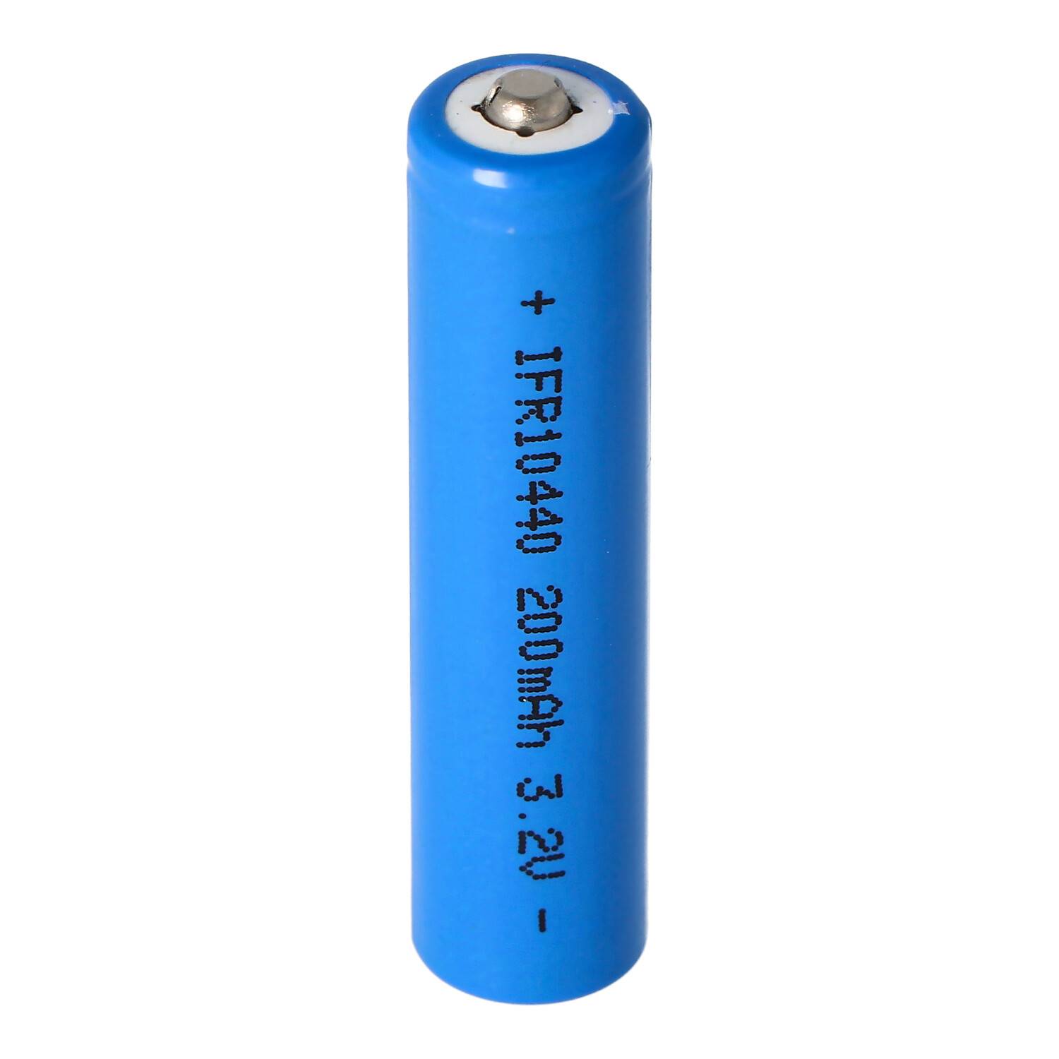 3,2 Volt Solar Akku Lithium IFR 10440 200mAh LiFePo4 Akku, 3,2 Volt Akku AAA Solar mit Kopf ungeschützt 44,1 x 10,1mm