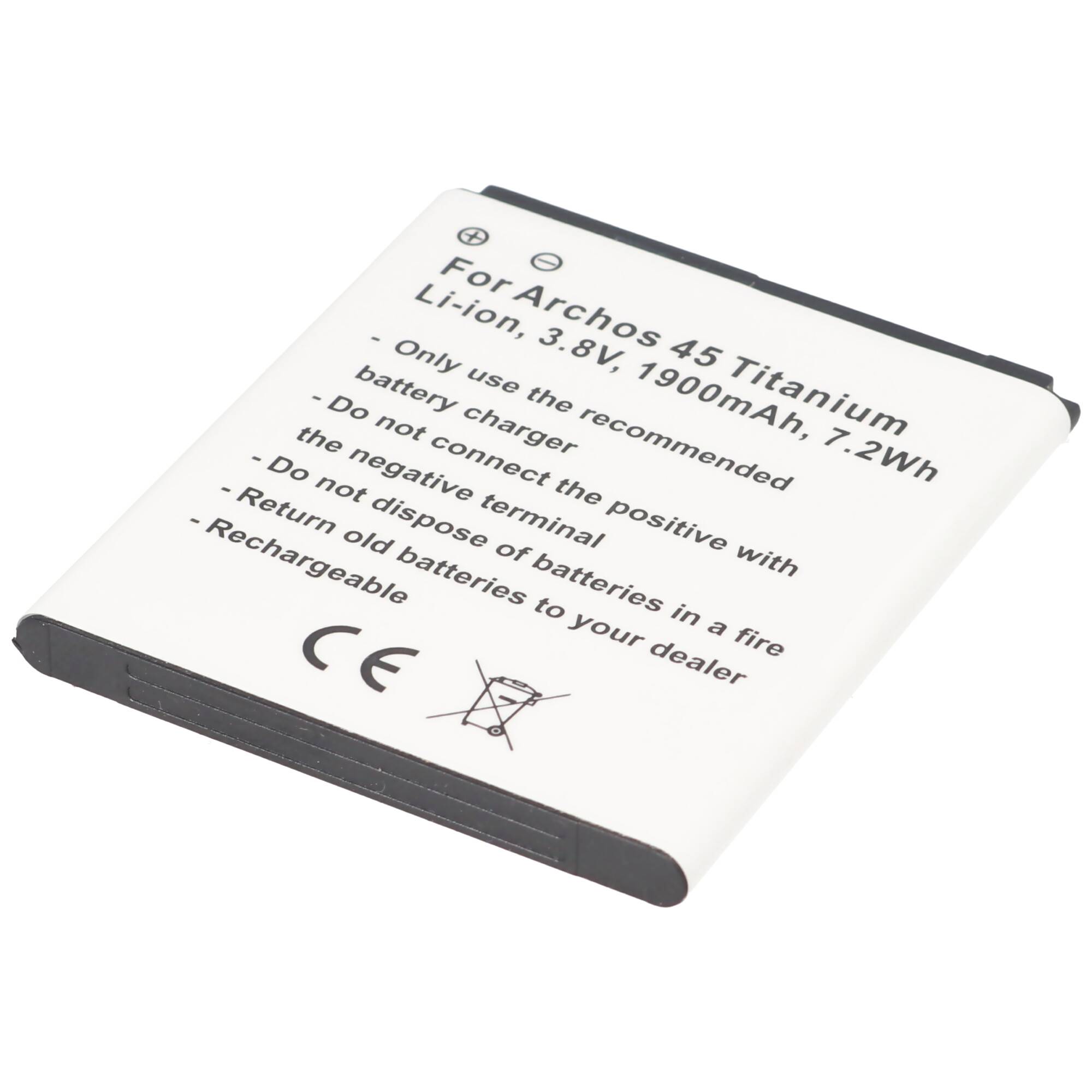 Akku passend für den Archos 45 Titanium Akku AC45TI