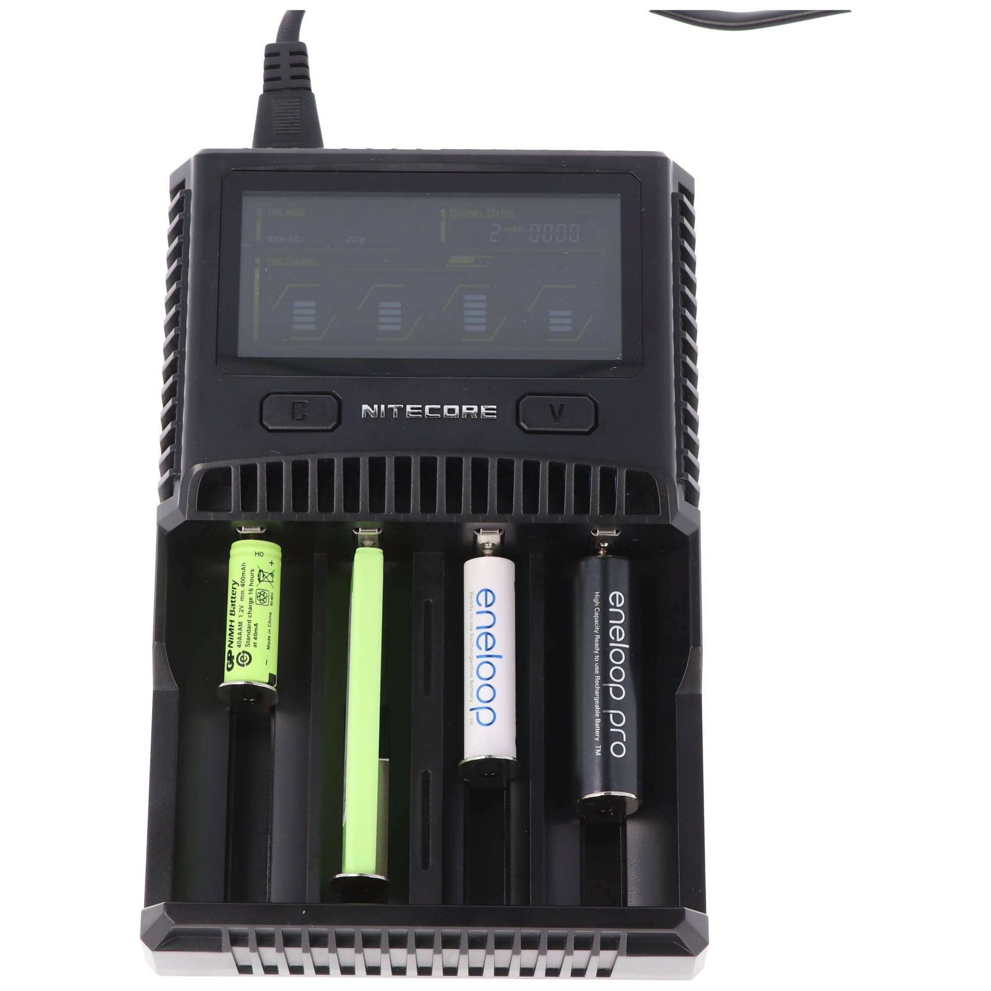 Nitecore SC4 Schnell-Ladegerät passend für fast alle Li-Ion, NiMH und LiFEPO4 Akku