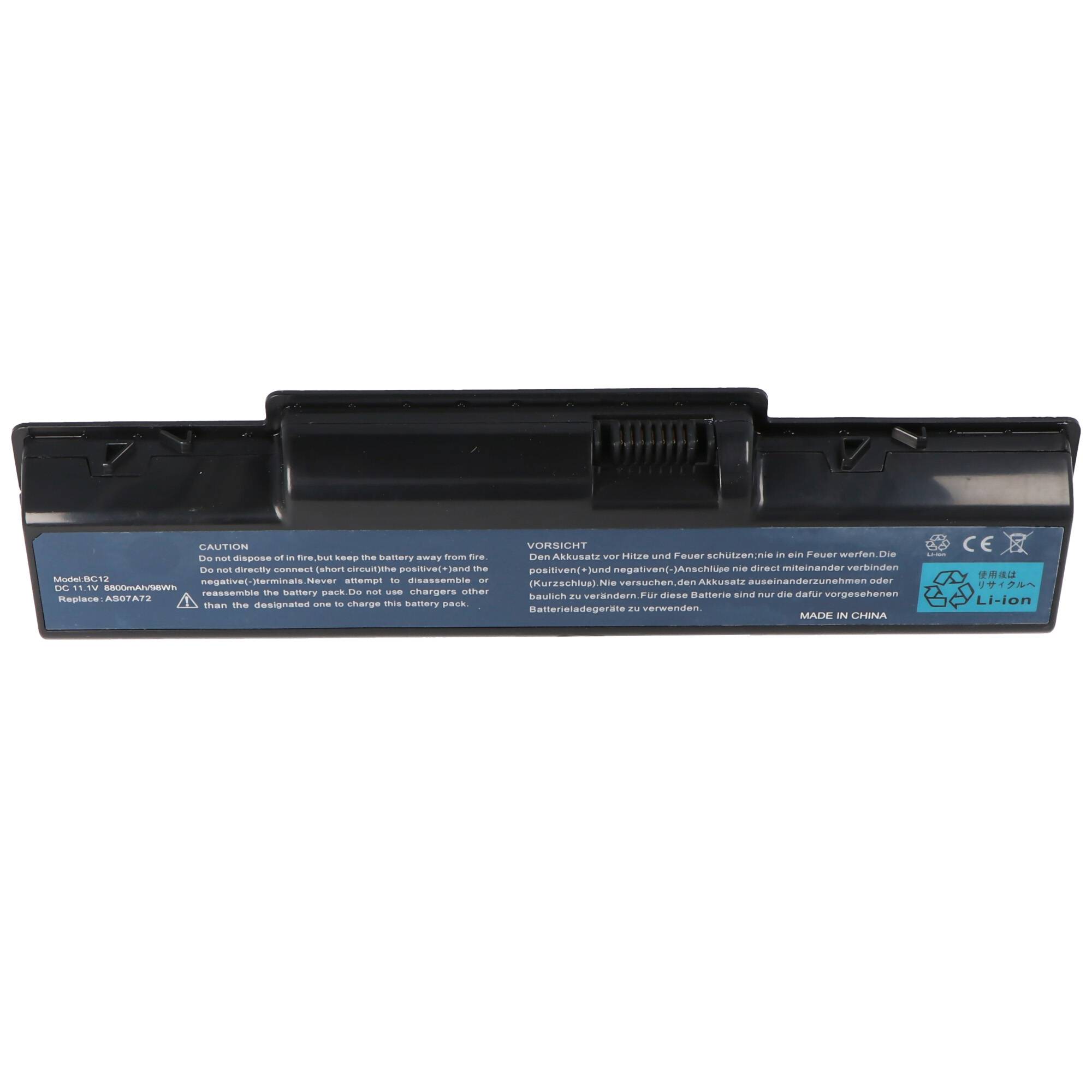 Akku passend für ACER Aspire 2930, AS07A31, AS07A32, AS07A41, AS07A42, 8800mAh dicke Version