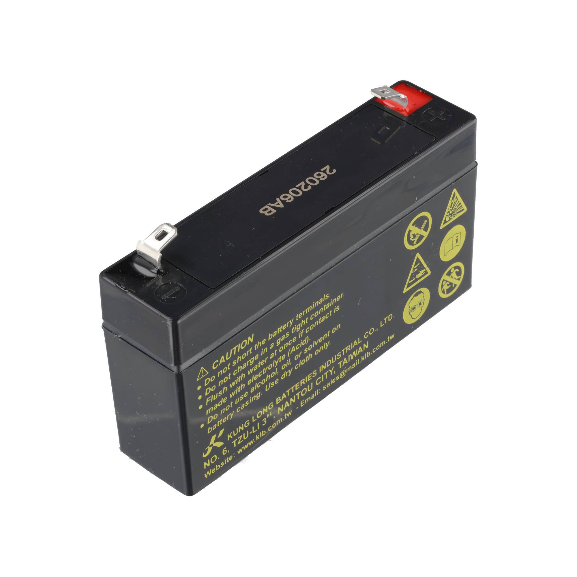 Kung Long WP1.2-6 Blei Akku 6 Volt 1.2Ah mit Faston 4,8mm Steckkontakt