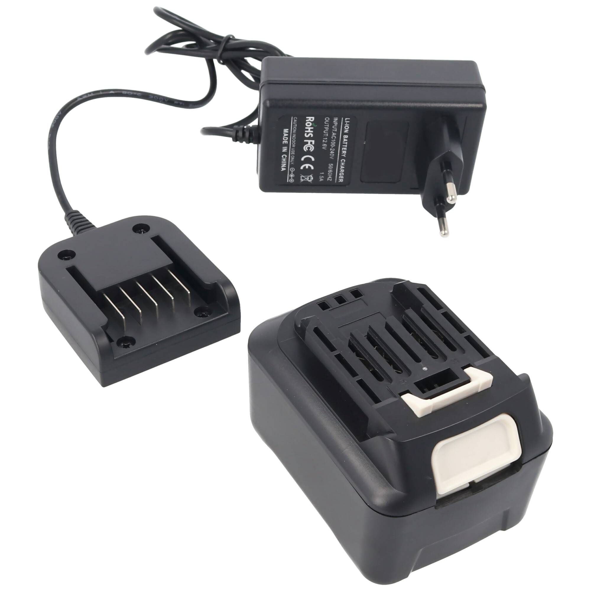 Ladegerät passend für Makita Li-Ion Akku BL1015B, BL1020B, BL1040B, BL1041B Makita, BL1021B, BL1041B