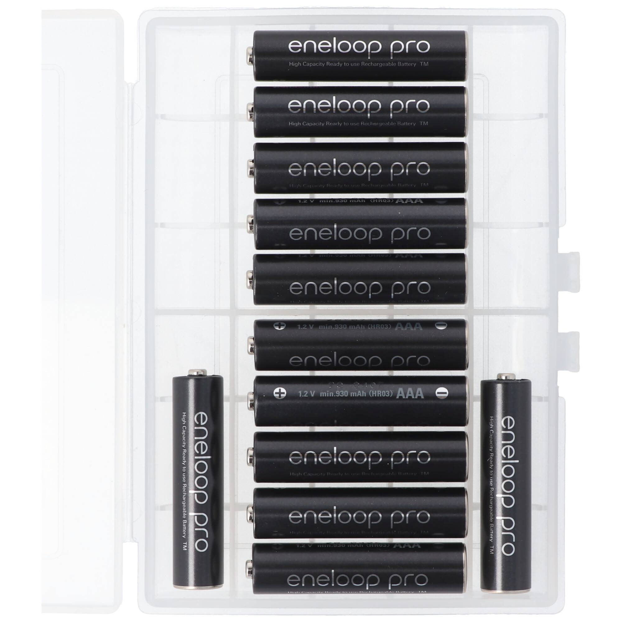Panasonic eneloop Pro, Ready-to-Use Ni-MH Akku, AAA Micro, min. 930 mAh, 500 Ladezyklen mit AccuSafe