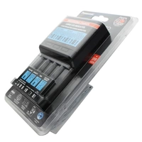 Panasonic eneloop Ladegerät BQ-CC65 inkl. LCD-Display, 4 eneloop Standard AAA Micro und AccuCell Akkubox Blue Panasonic eneloop Ladegerät BQ-CC65 inkl. LCD-Display, 4 eneloop Standard AAA Micro und AccuCell Akkubox Blue