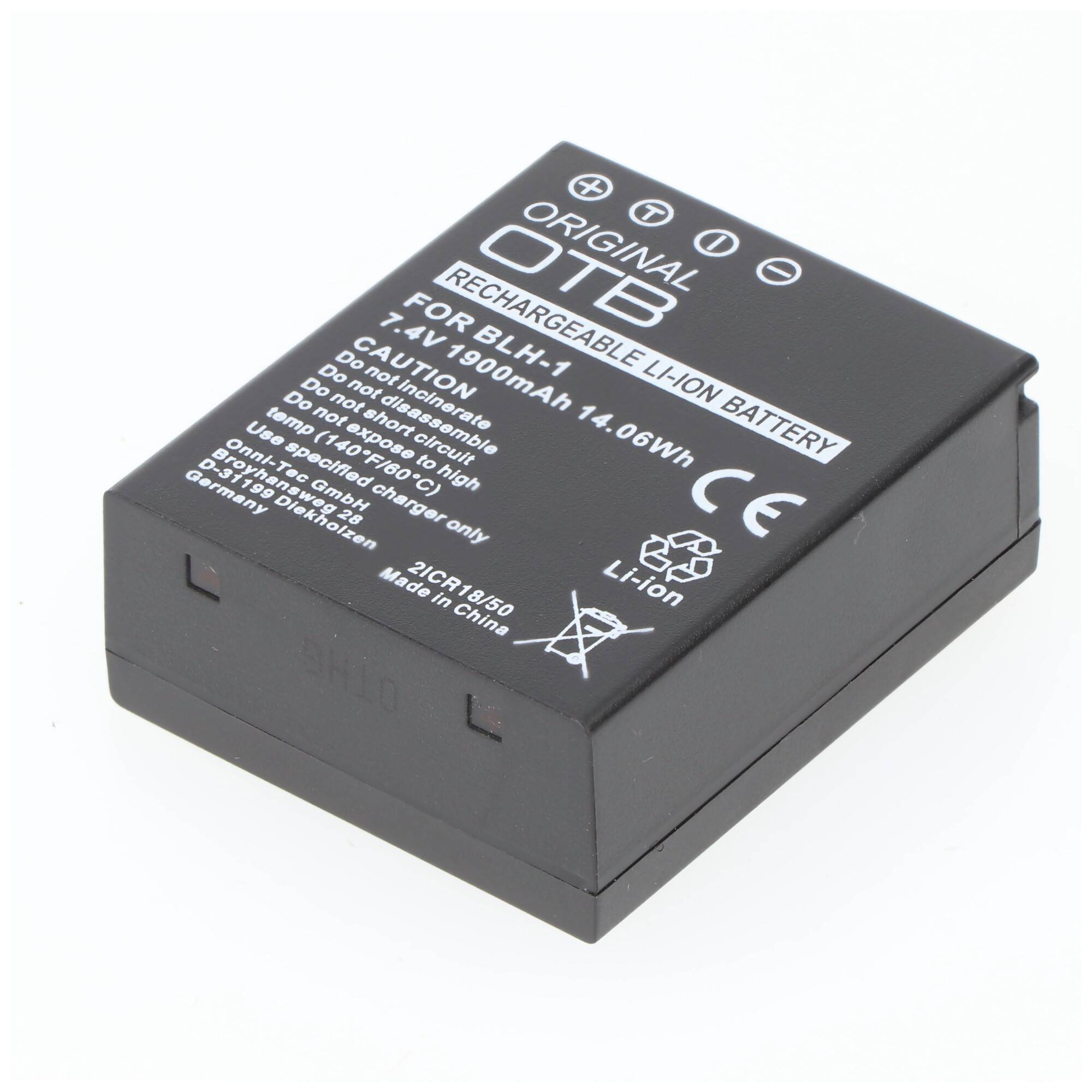 Akku passend für den Olympus Akku BLH-1, Olympus E-M1 Mark II, Batteriegriff HLD-9