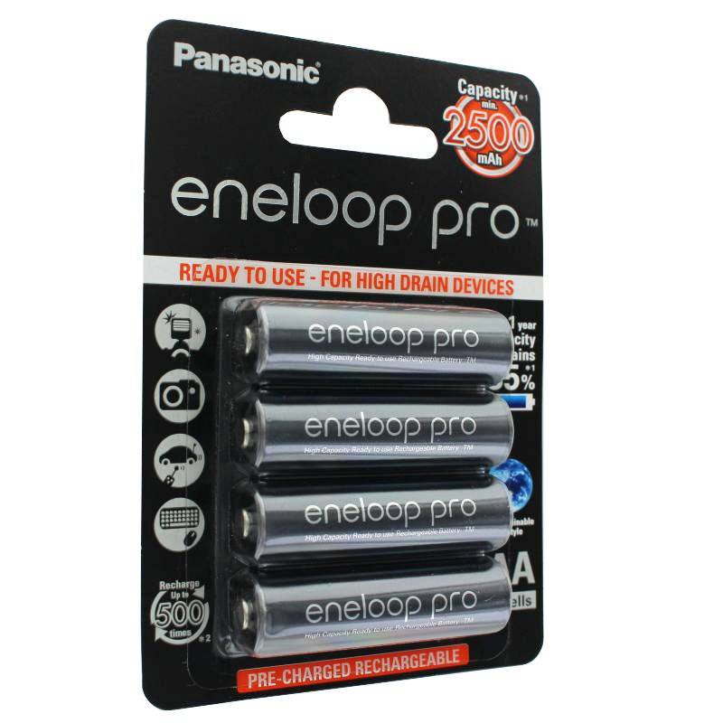 Panasonic eneloop Pro (ehem. Sanyo eneloop Pro) HR-3UWX 4er Pack min. 2500mAh und Akkubox