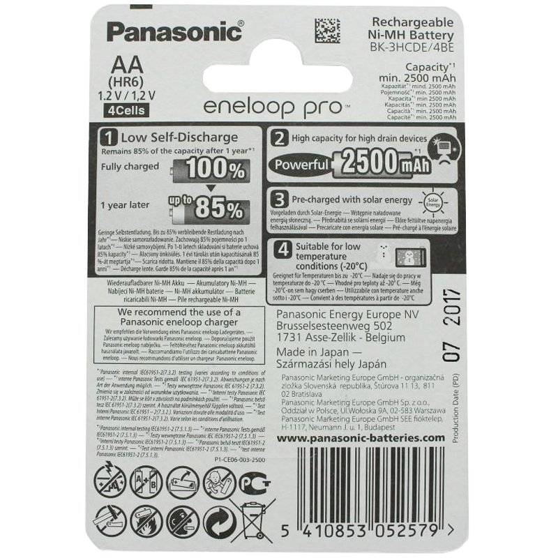 Panasonic eneloop Pro (ehem. Sanyo eneloop Pro) Technology 8er Pack HR-3UWX 2500mAh und AccuCell Akkubox