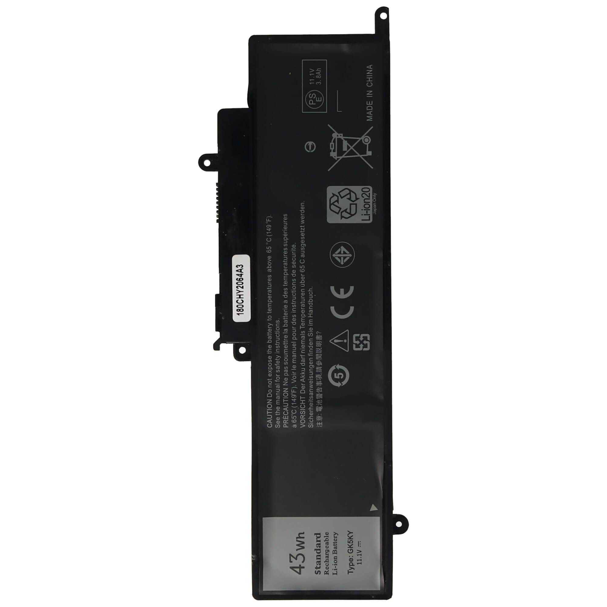 Akku passend für Dell Inspiron 11-3147, 11-3148 Akku 04K8YH, 0WF28, 4K8YH, GK5KY, 11,1V 3200mAh 25,2x79x7mm
