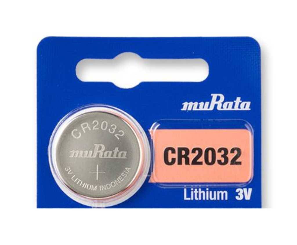 MuRata CR2032 Lithium-3V-Knopfzellenbatterie in blauer Einzelhandelsverpackung