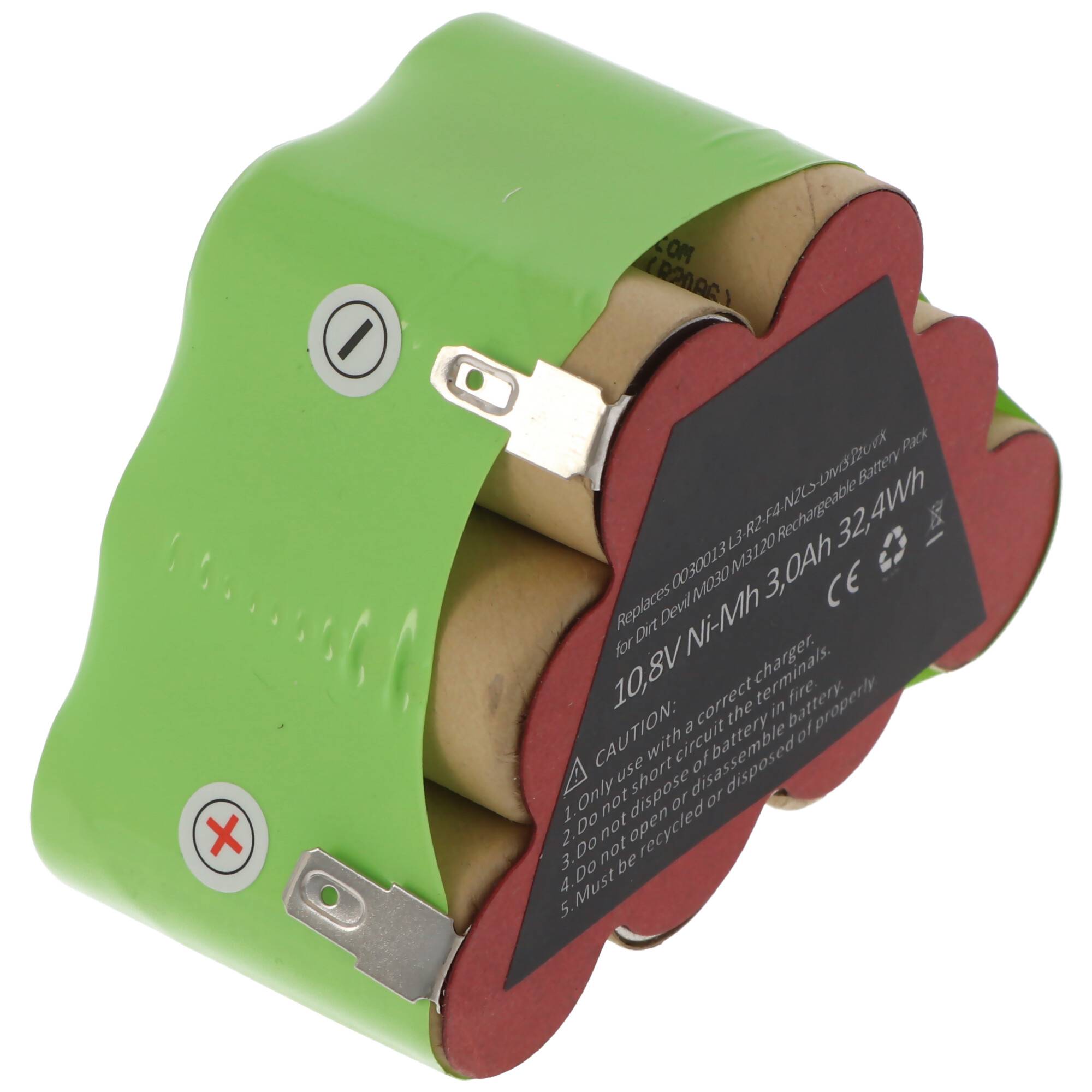 Akku passend für den Dirt Devil M3120, M030 Akku 0030013, L3-R2-F4-N2, 10,8 Volt 3000mAh