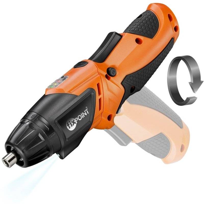 Profi Akkuschrauber mit drehbarem Handgriff 3,6 Volt mit einer LED-Leuchte inklusive Zubehör