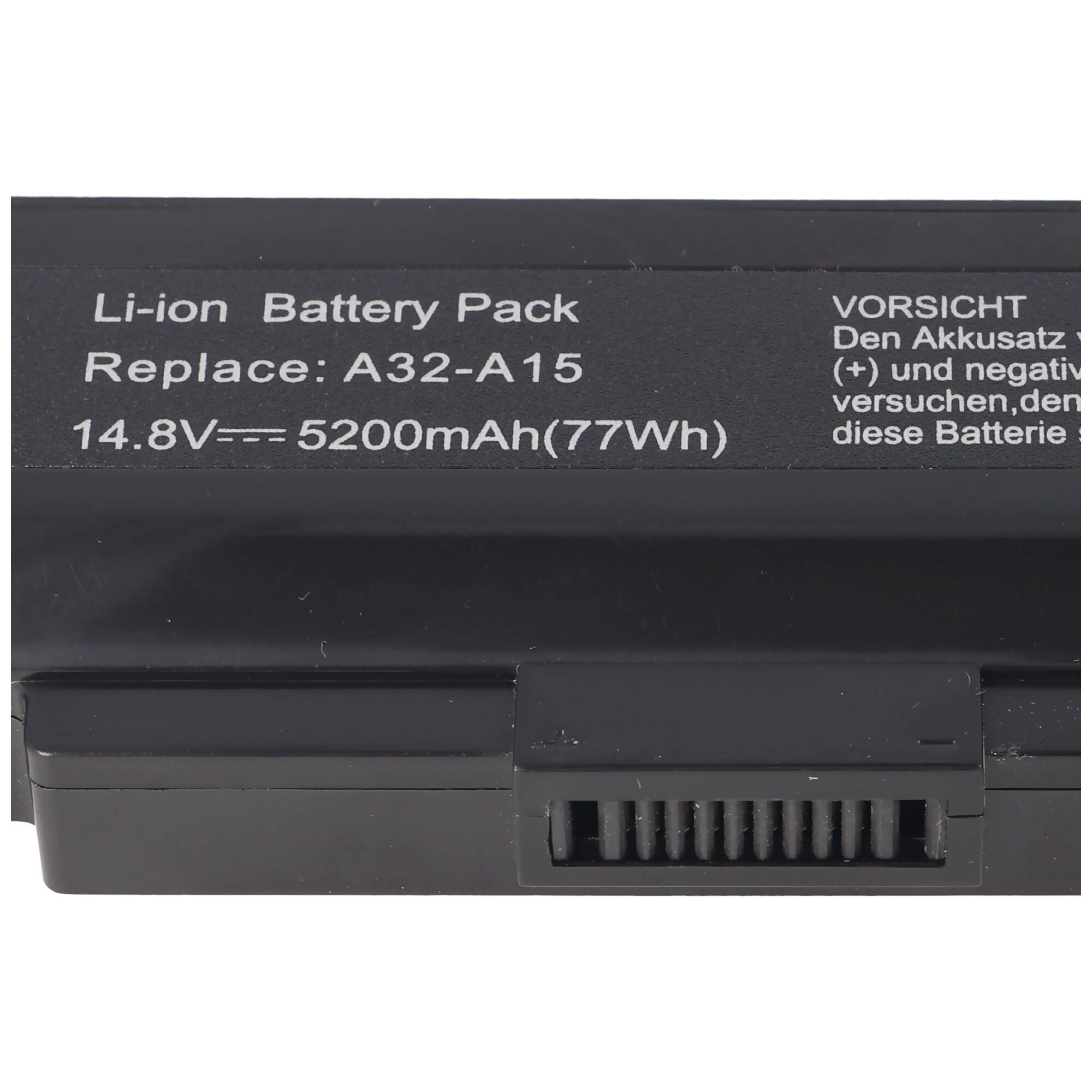 Akku passend für MSI CX640, CR640, Li-Ion, 14,4V, 5200mAh, 74,9Wh, black