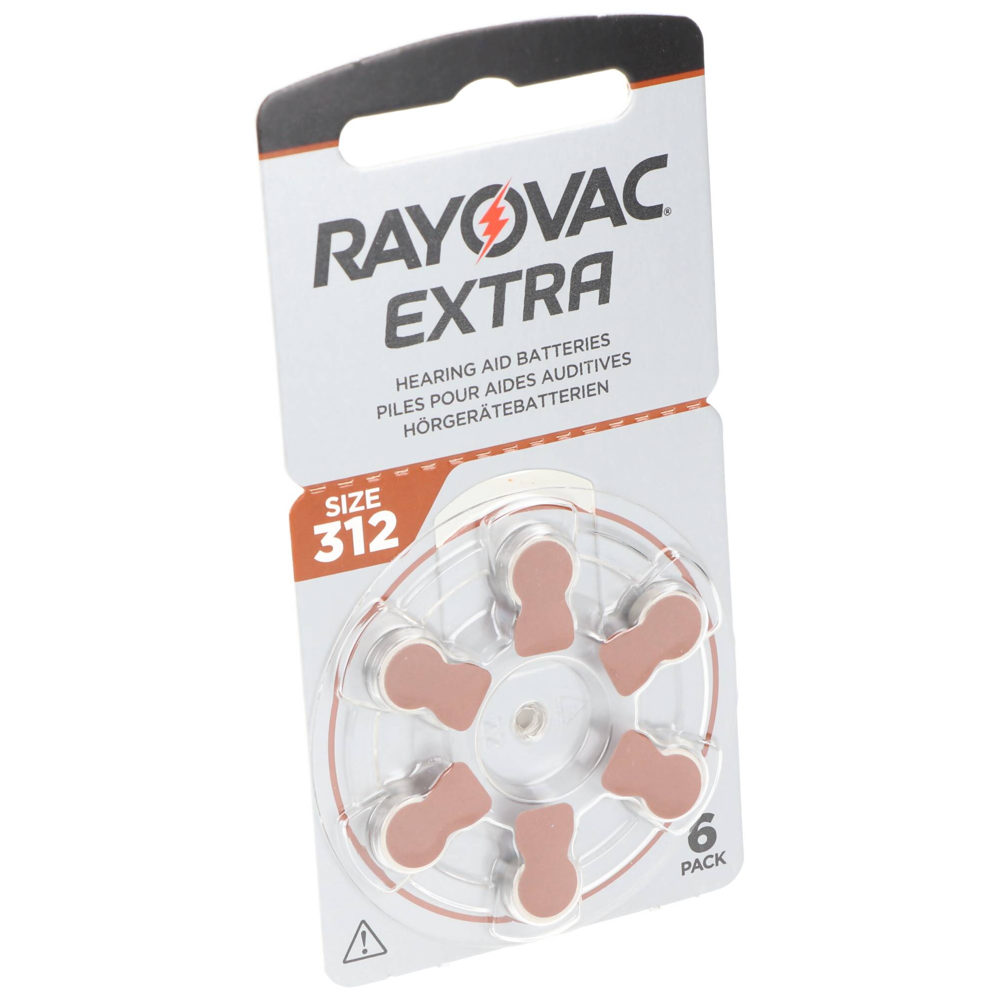 Rayovac Hörgerätebatterie H312MF Nr. 312 PR41 Extra Advanced, 180mAh 6 Stück im Blister