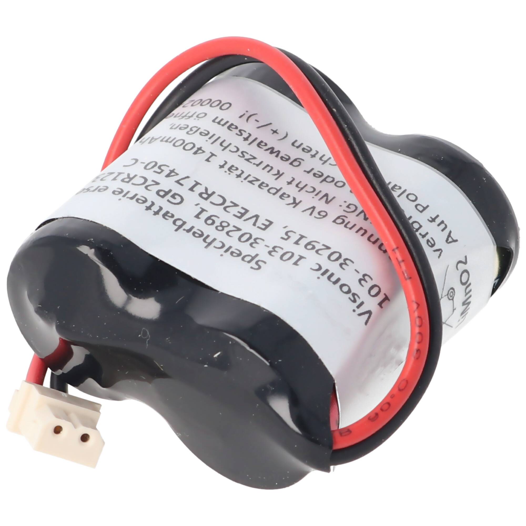 Batterie passend für Visonic 103-302891, 103-302915, GP2CR123A-C Batterie 6 Volt 1400mAh