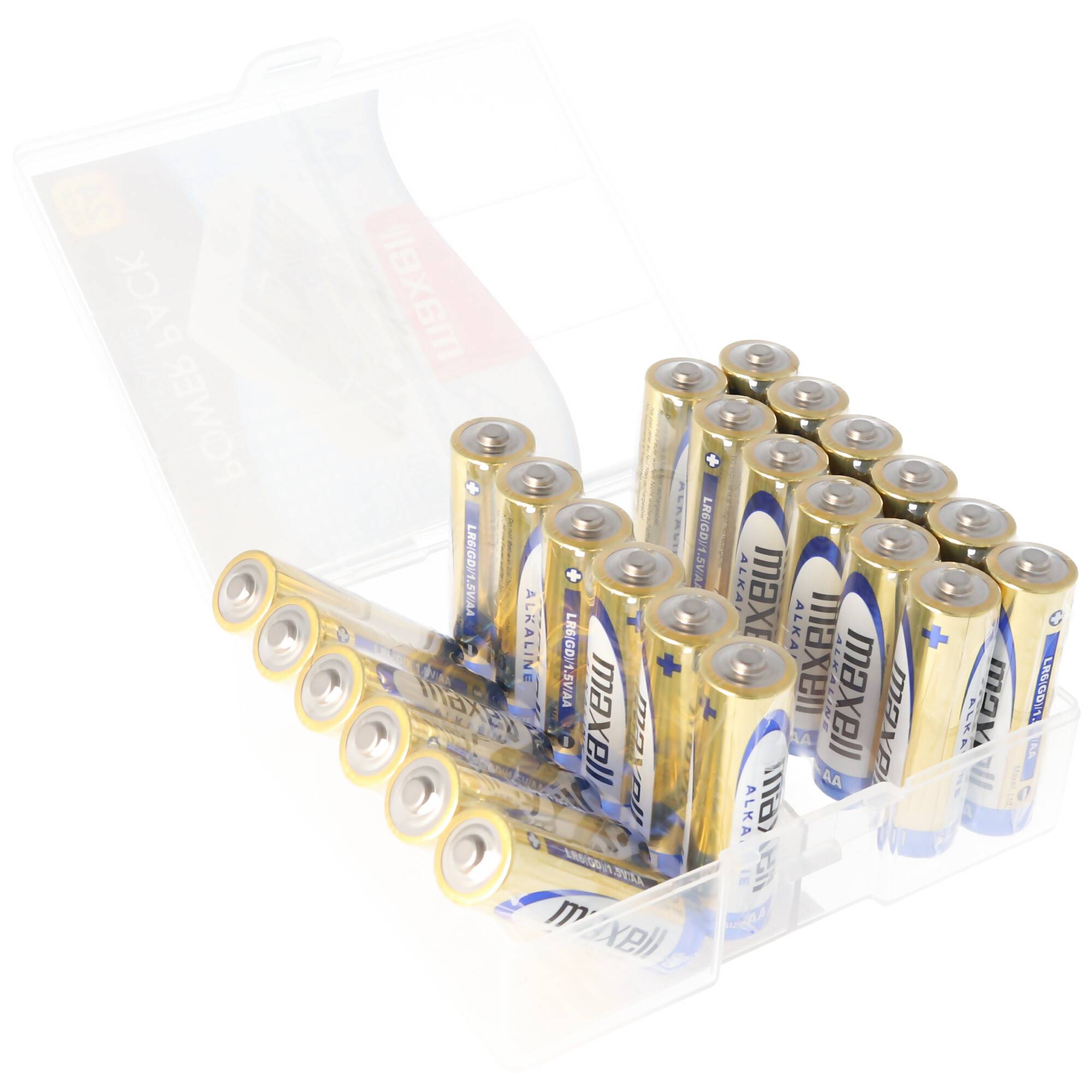 Maxell LR6 AA 24er Sparpack Mignon Batterien inklusive Aufbewahrungsbox LR06 Batteriesparpack