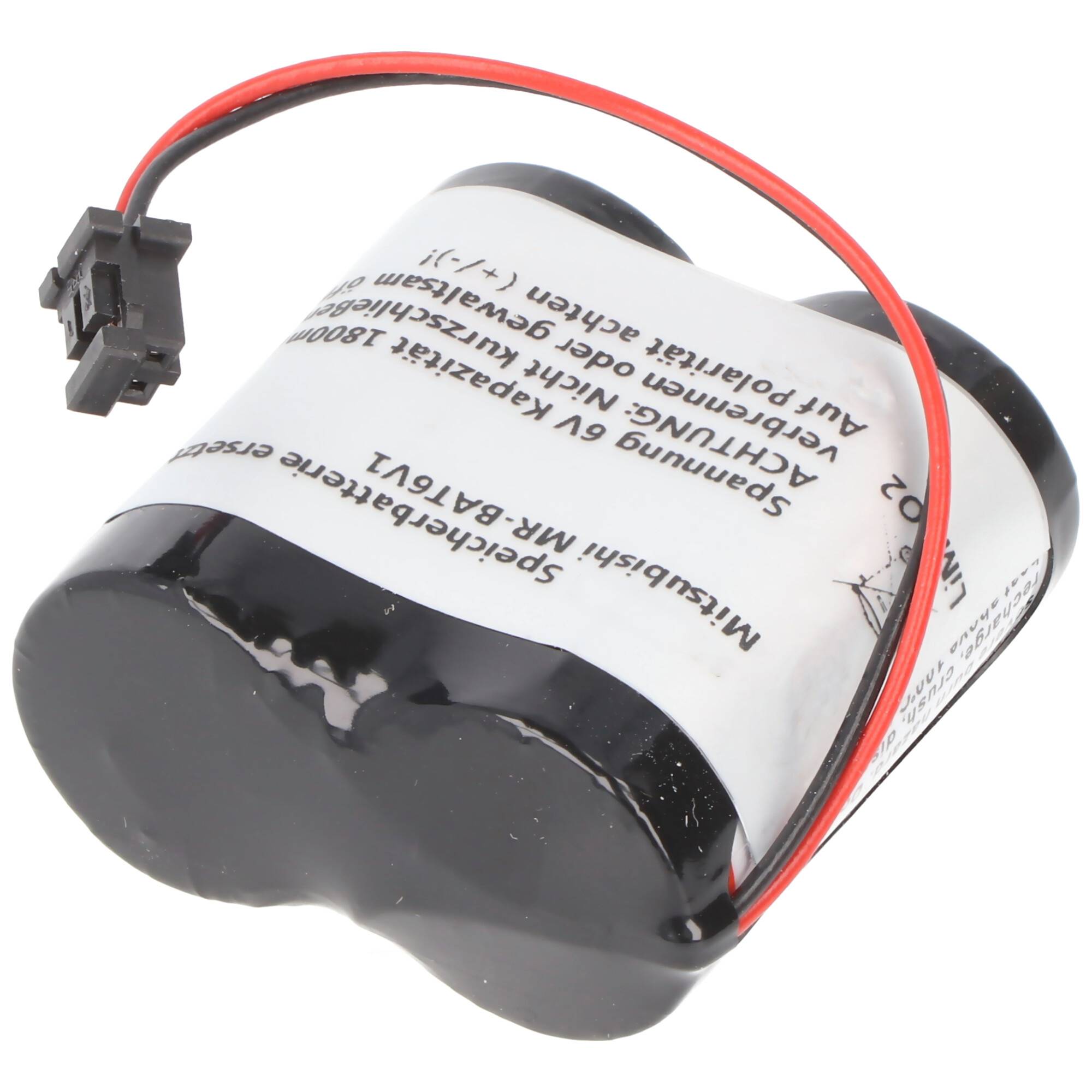 Ersatzbatterie passend für die Mitsubishi Electric Batterie BAT6V1, Mitsubishi Electric MR-J4 Battery 6V/1800mAh