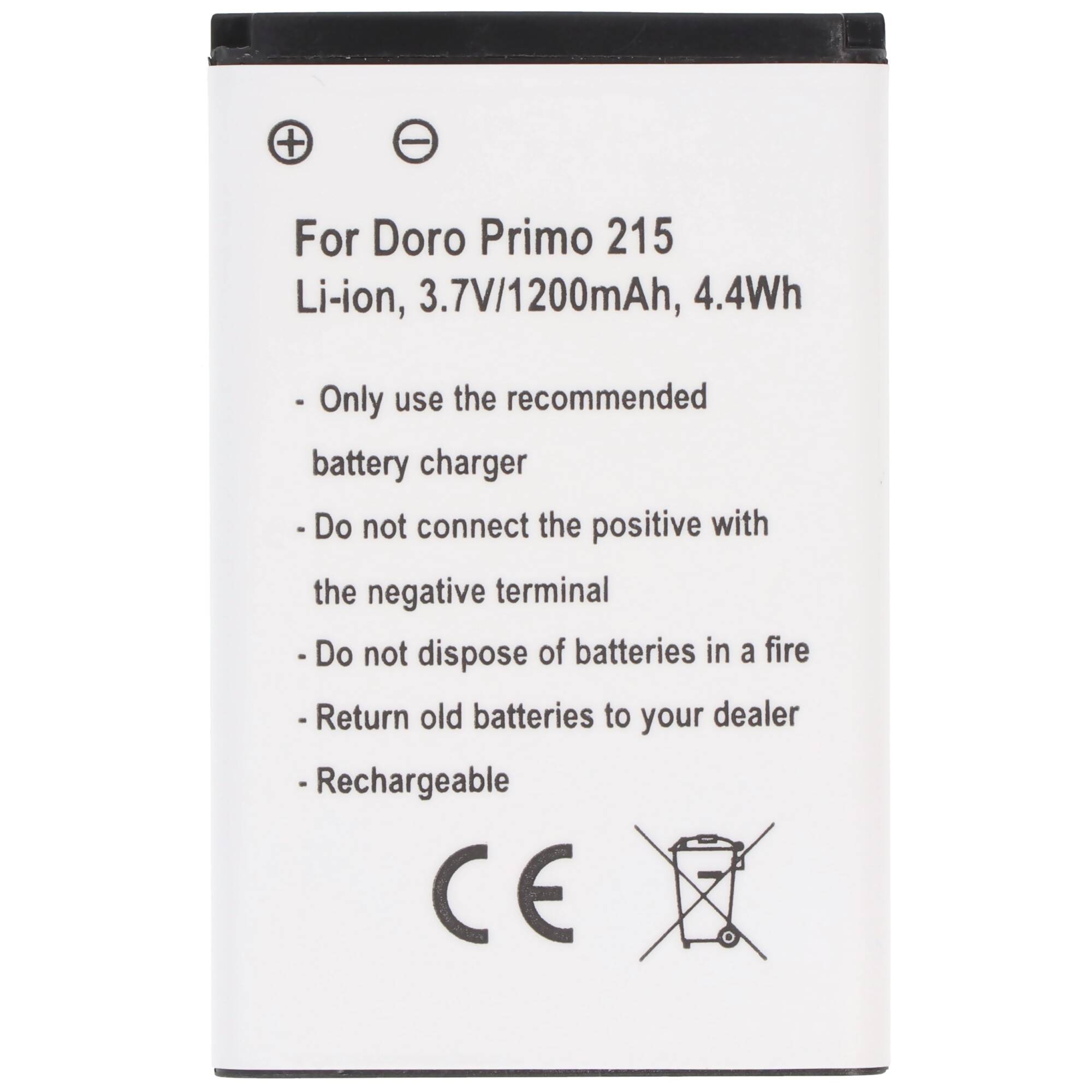 Akku nur für Doro Primo 215, PhoneEasy 332 GSM, Primo 215, Primo 405 Hisense CS668 Abmessungen unbedingt beachten: ca. 5