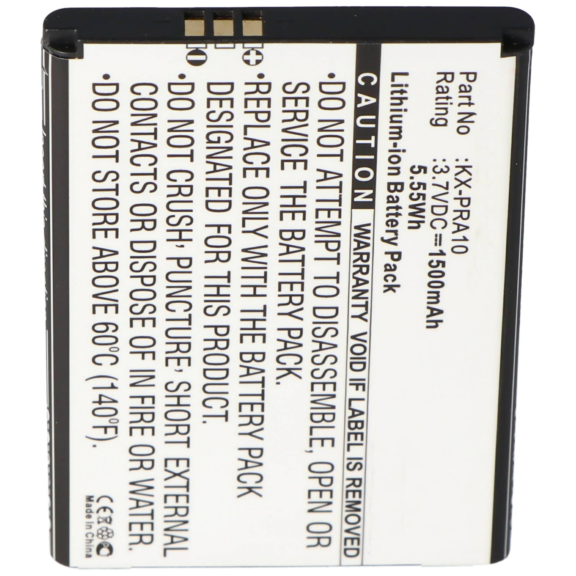 Akku passend für den Panasonic KX-PRX110 Akku KX-PRX150, KX-PRA10, KX-PRA10EX, KX-PRX110, KX-PRX120, KX-PRX150
