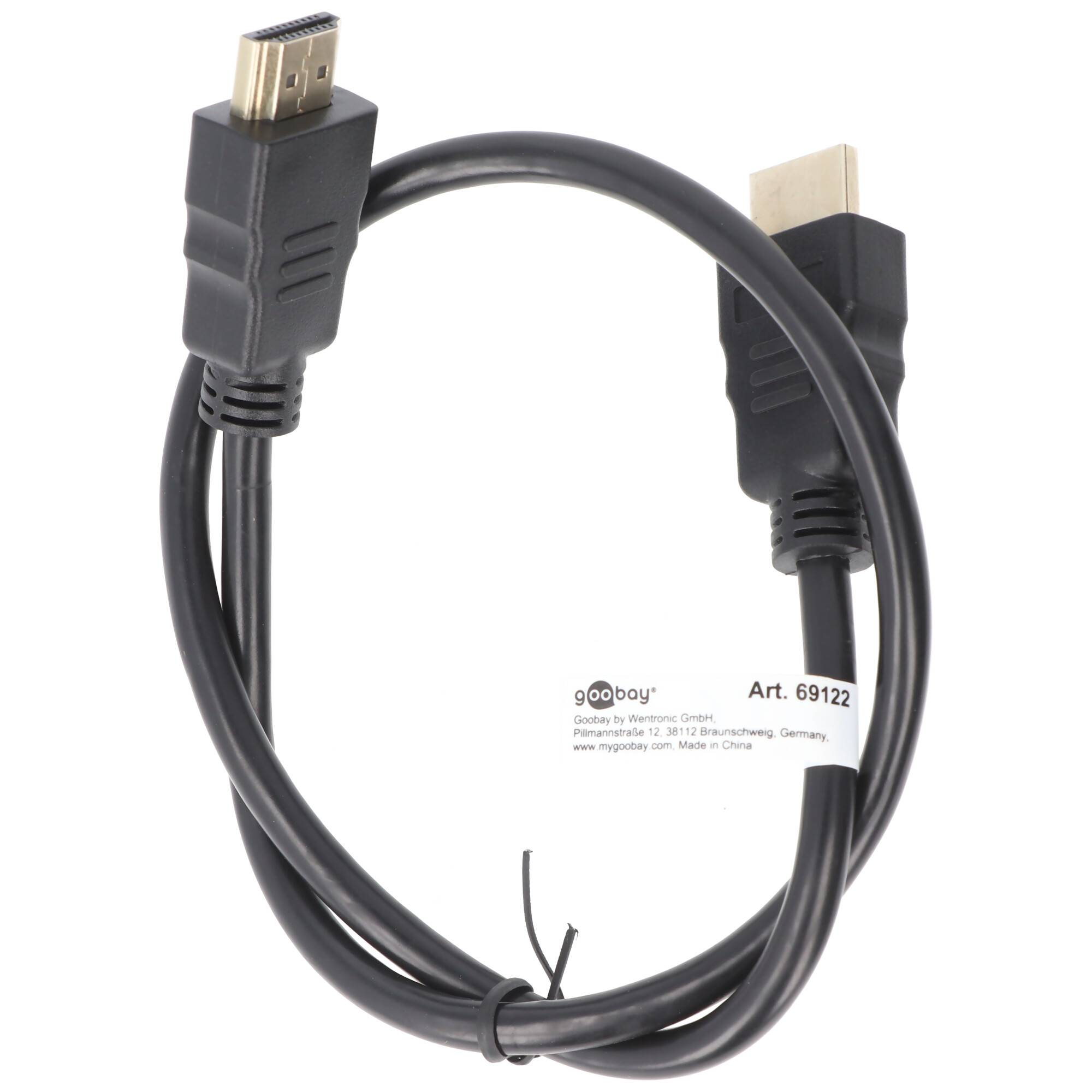 Ultra HD HDMI Kabel , auch für 3D bis 1080p, vergoldete Kontakte mit Ethernet, verschiedene Längen wählbar