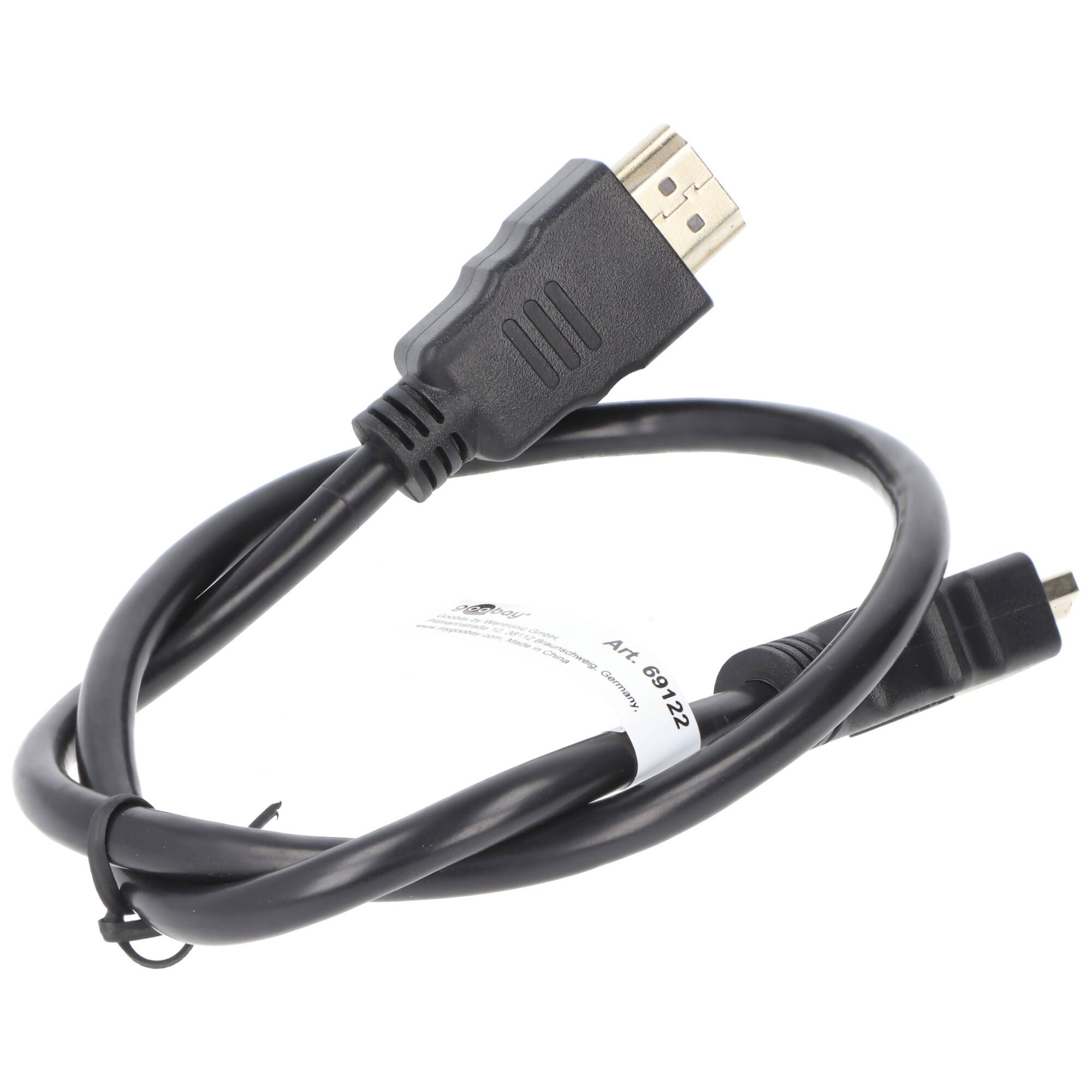 Ultra HD HDMI Kabel , auch für 3D bis 1080p, vergoldete Kontakte mit Ethernet, verschiedene Längen wählbar