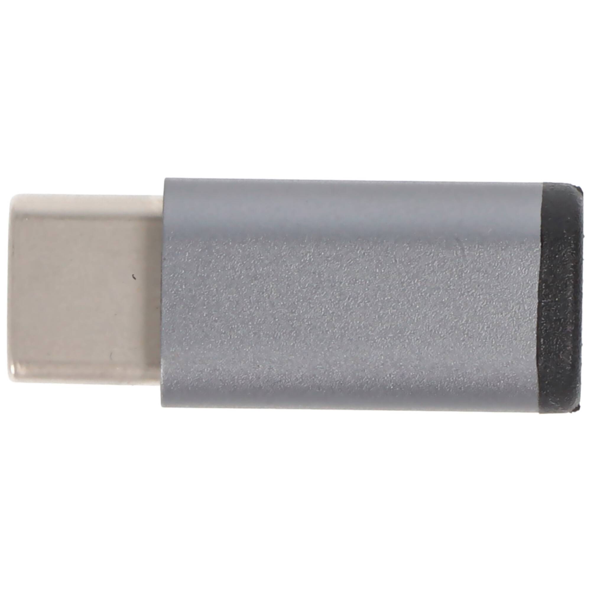 USB-C Adapter zum Verbinden eines USB-C Gerätes mit dem älteren USB 2.0 Micro-B Kabel bzw. Stecker