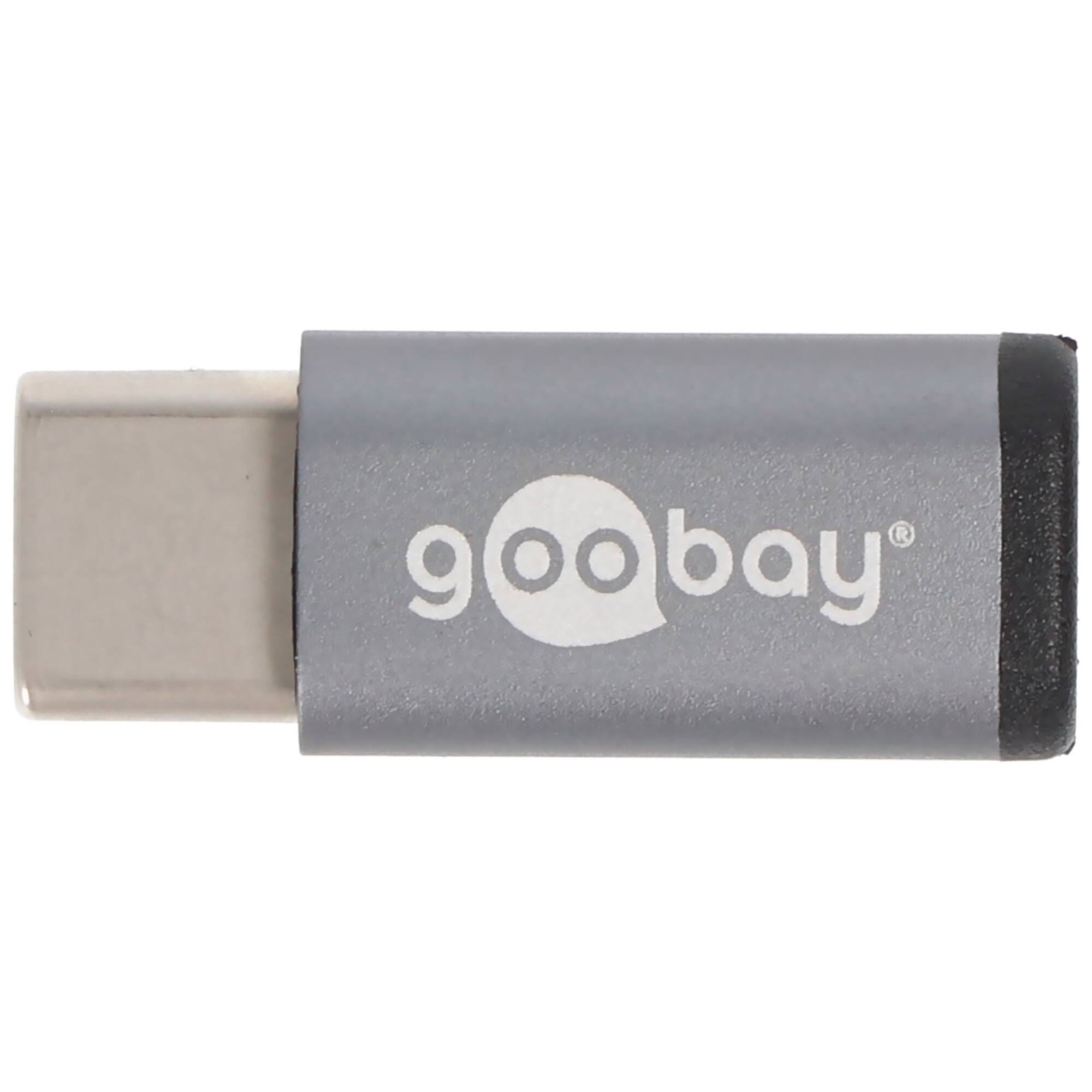 USB-C Adapter zum Verbinden eines USB-C Gerätes mit dem älteren USB 2.0 Micro-B Kabel bzw. Stecker