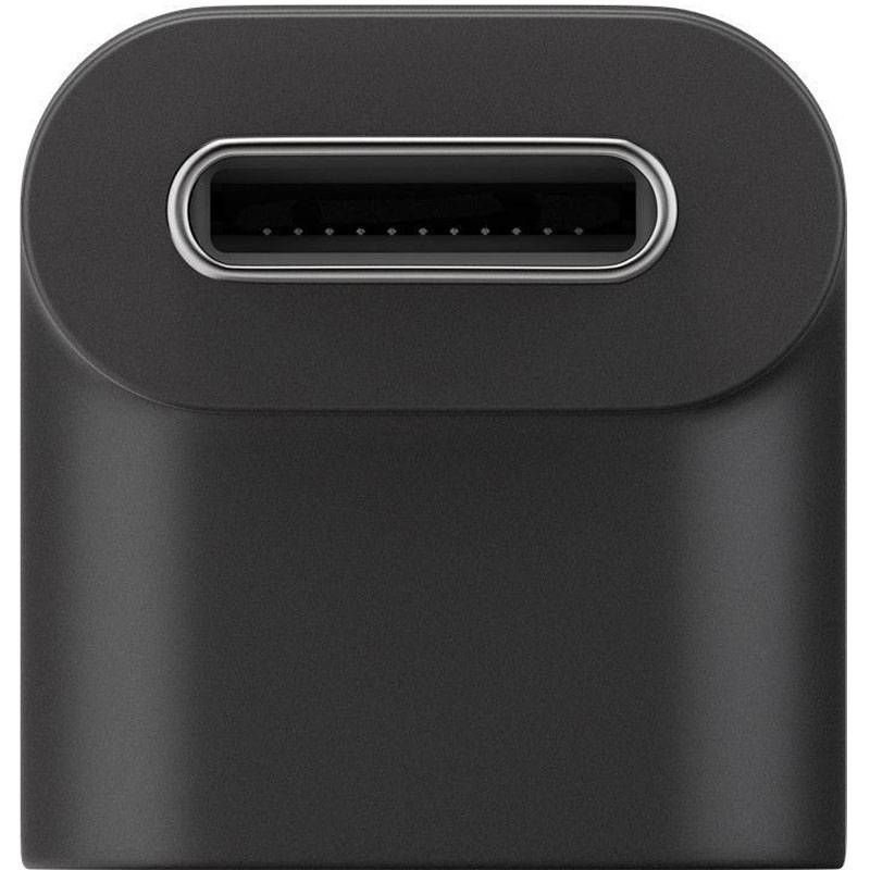 Adapter USB-C auf USB-C 90 Grad Winkel, schwarz USB-C-Buchse abgewinkelt auf USB-C-Stecker