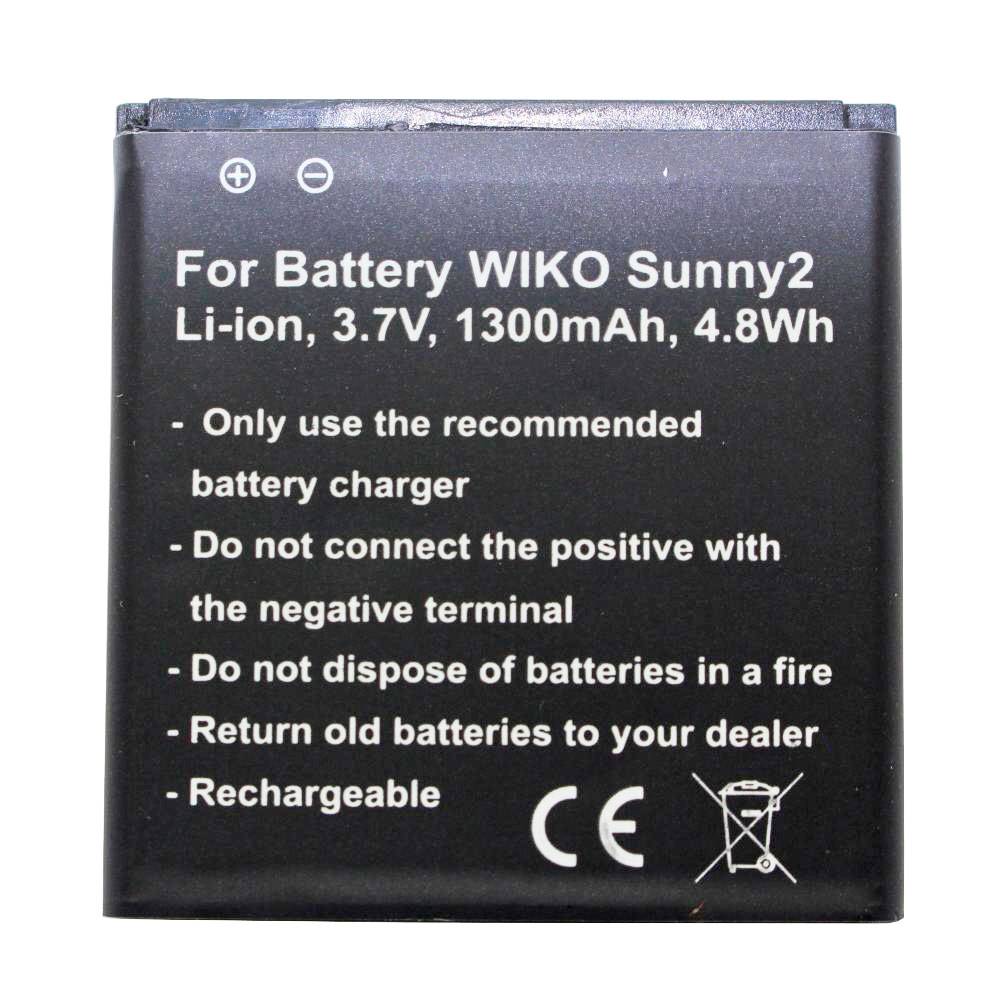 Akku passend für WIKO Sunny 2, Wiko 2510 3,7 Volt 1300mAh Lithium-Ionen Akku