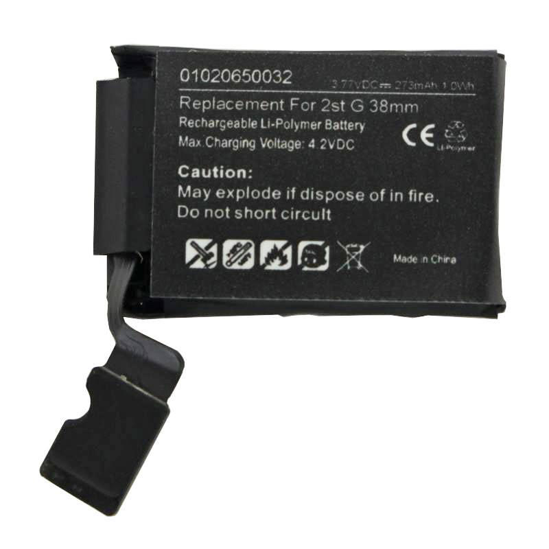 Akku passend für die Apple iWatch 2 38mm Li-Polymer Akku A1760, 3,77V, 273mAh, 1,0Wh, built-in, w/o tools